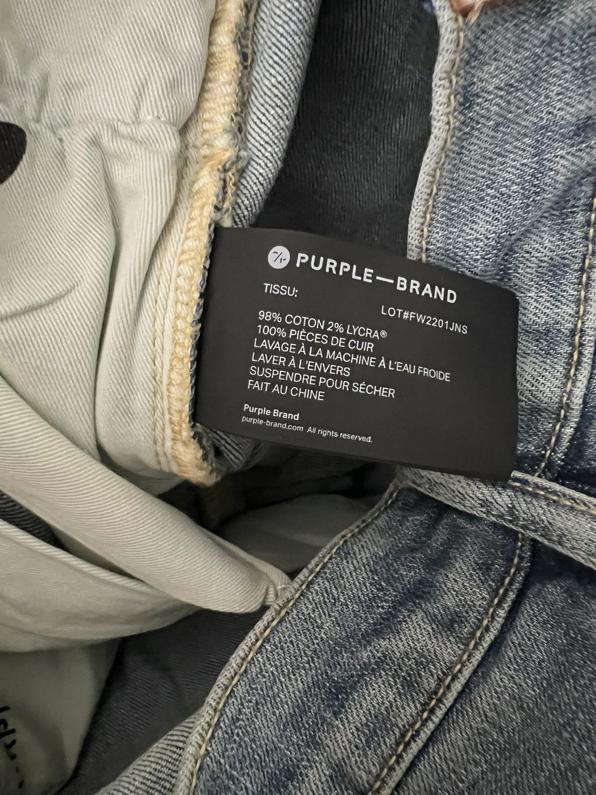 Purple Brand Purple Brand Jeans Mens Slim Fit P001 Blue Size 32/32 Size US 32 / EU 48 - 8 Thumbnail