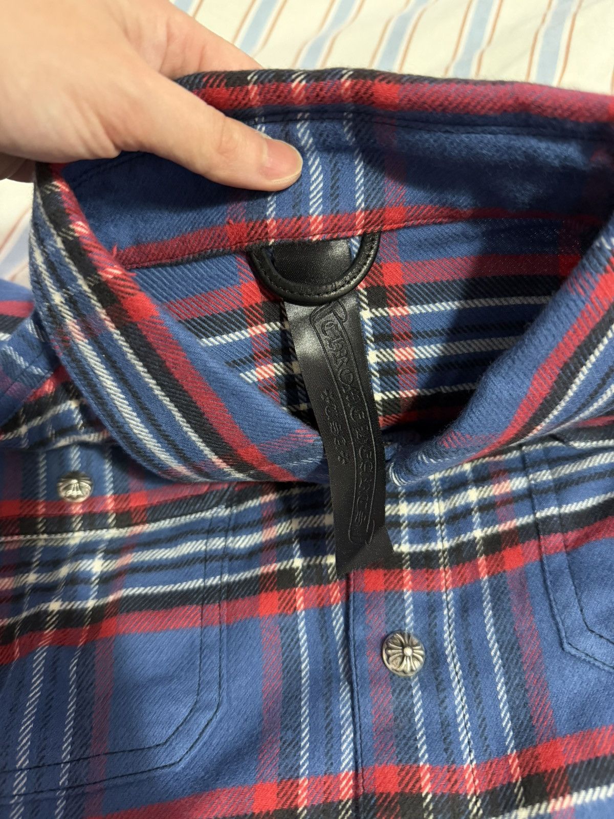 Chrome Hearts CH blue flannel - size Small - New Size US S / EU 44-46 / 1 - 6 Thumbnail