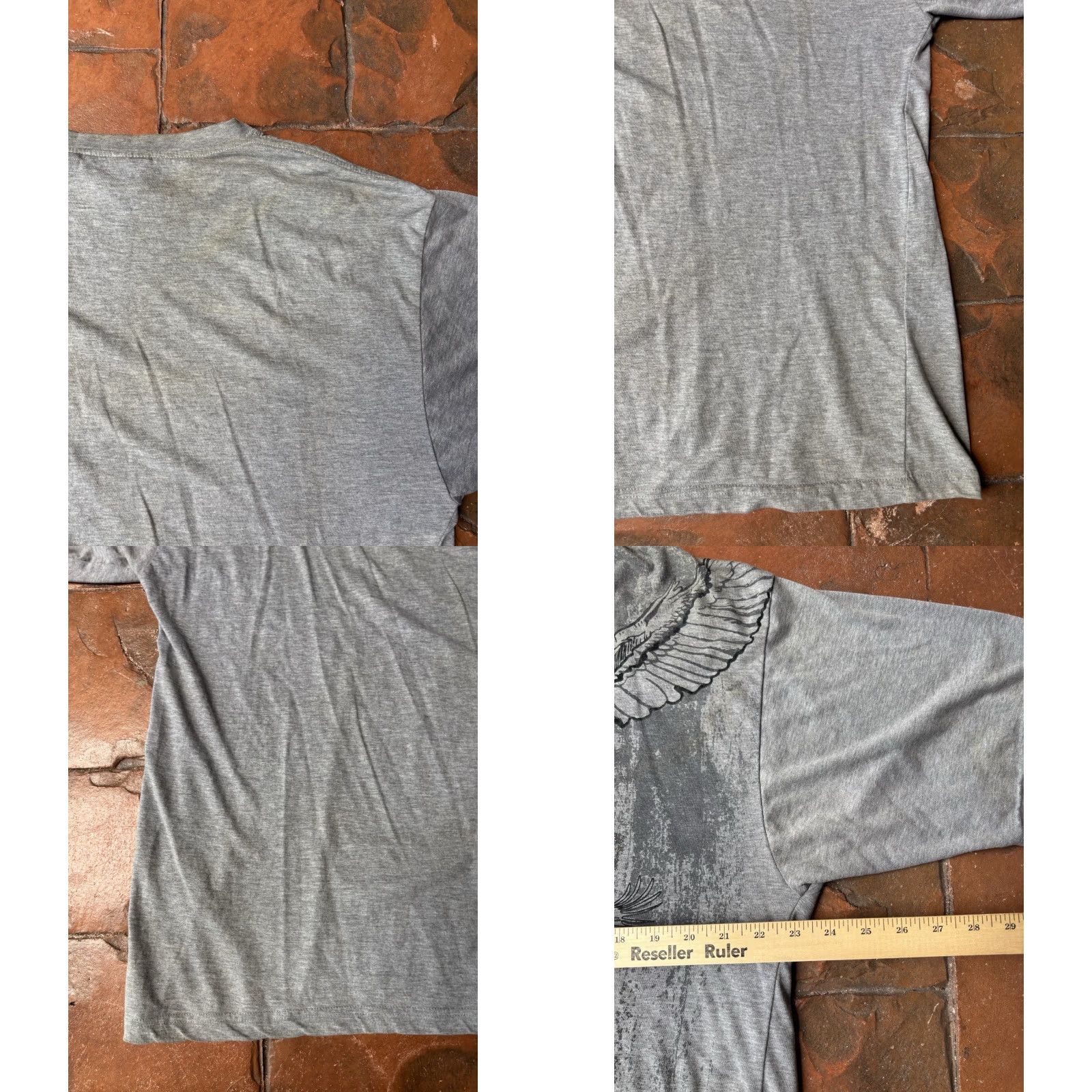 Karl Kani VINTAGE Karl Kani T-Shirt XL Gray Short Sleeve Crew Neck Graphic Print AOP Bird Grunge Hip-Hop Halloween Punk Rock Size US XL / EU 56 / 4 - 9 Thumbnail