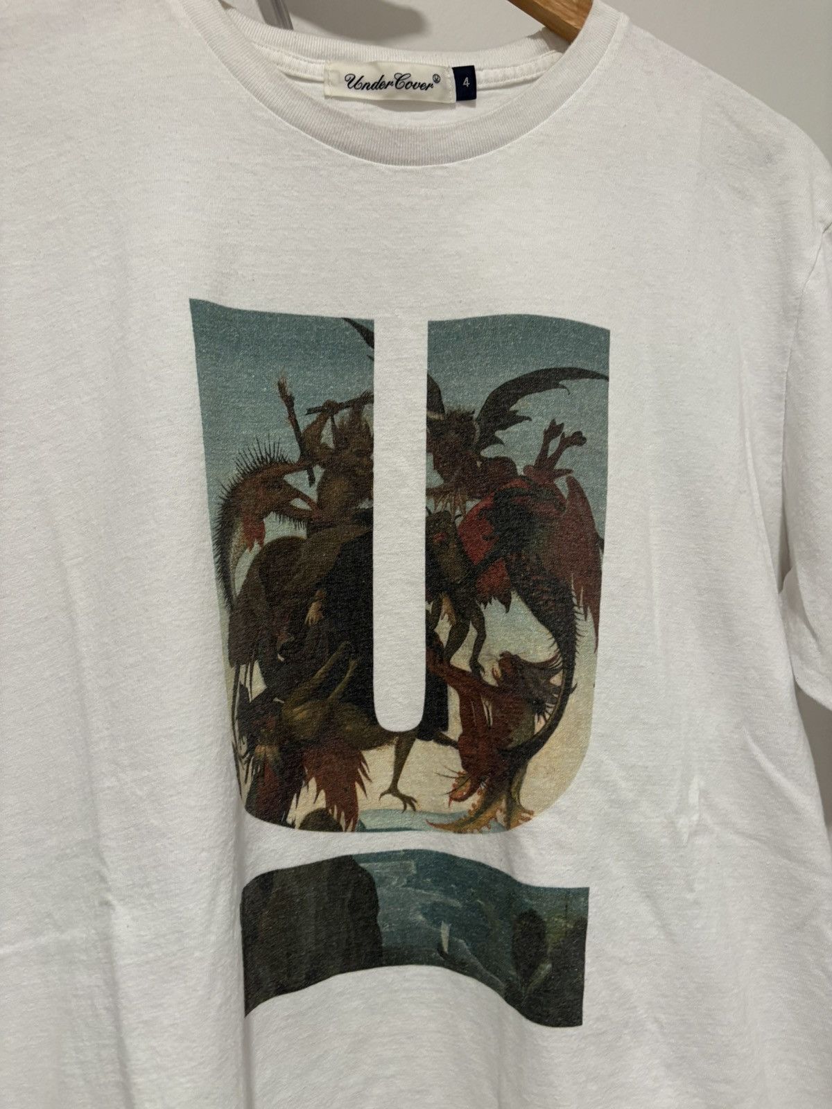 Undercover Michelangelo St. Anthony U Logo Tee White [AW19] Size US XL / EU 56 / 4 - 3 Thumbnail