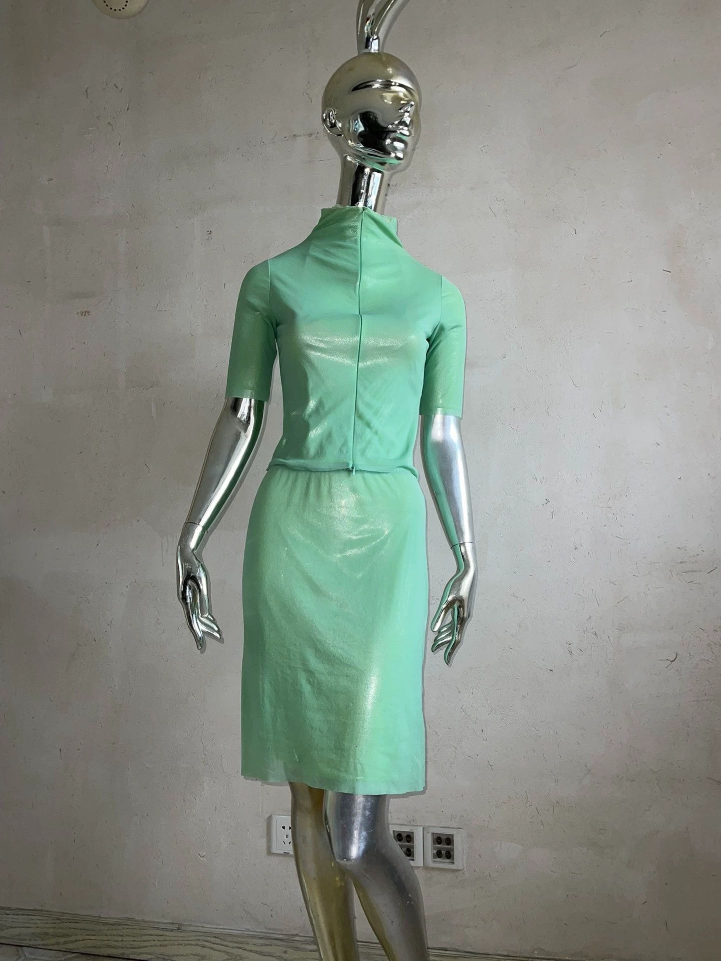 Vivienne Tam Vivienne Tam 90s Mint Green Iridescent Mesh Set 0 Size XS / US 0-2 / IT 36-38 - 5 Thumbnail