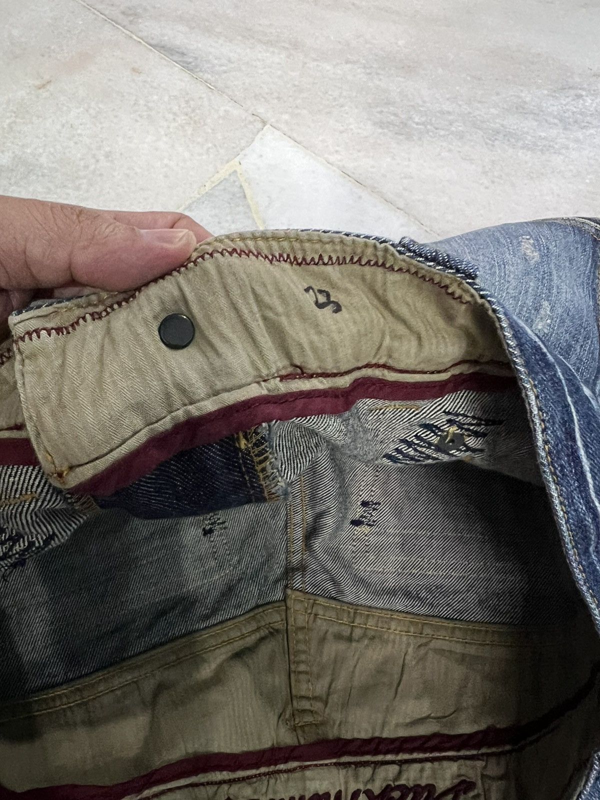 If Six Was Nine × Japanese Brand 🌈90s style Back Number Insane Pocket Punk Jean Size US 31 - 19 Thumbnail