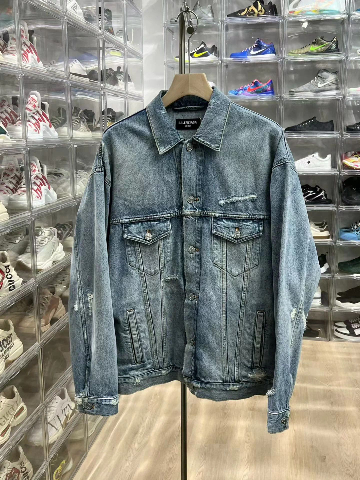 Balenciaga Balenciaga Fringe Distressed Denim Jacket Blue XS Size US XS / EU 42 / 0 - 1 Thumbnail