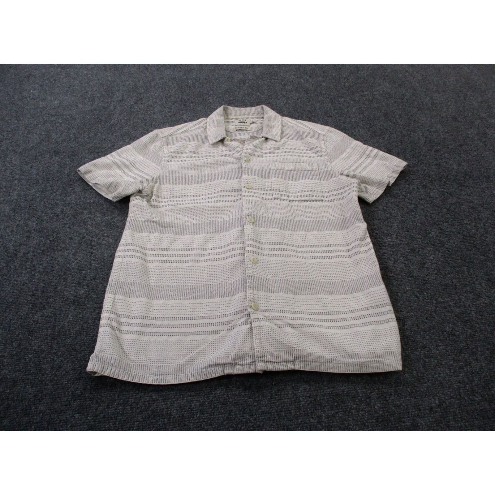 Flint And Tinder Flint and Tinder Shirt Men M White Striped Classic Button-Up Casual Golf Skinny? Size US M / EU 48-50 / 2 - 2 Thumbnail