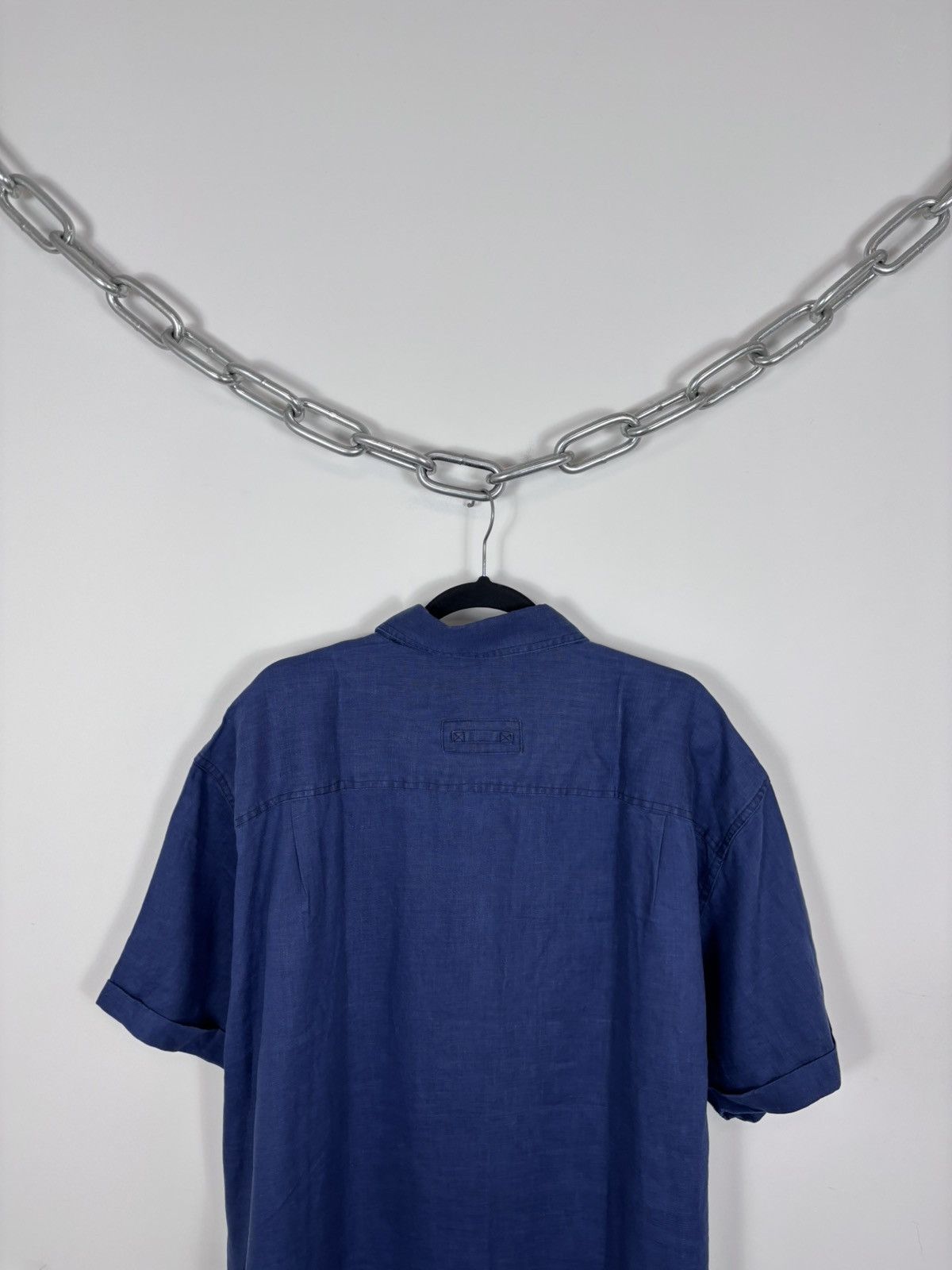 Orvis Vintage Orvis Bush Men’s Blue Linen Short Sleeve Shirt Size US XXL / EU 58 / 5 - 16 Thumbnail