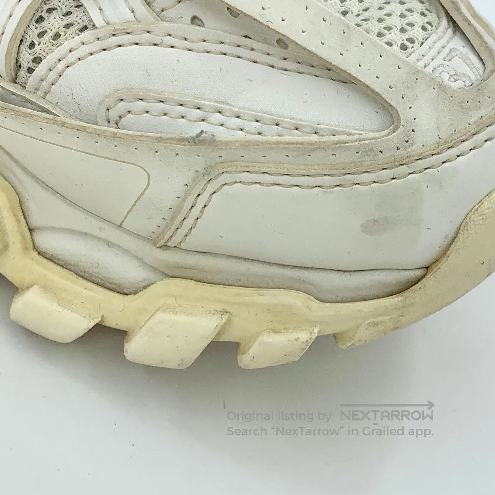 Balenciaga Balenciaga White fabric lace-up casual flat sneakers| Size US 5 / EU 37 - 8 Thumbnail
