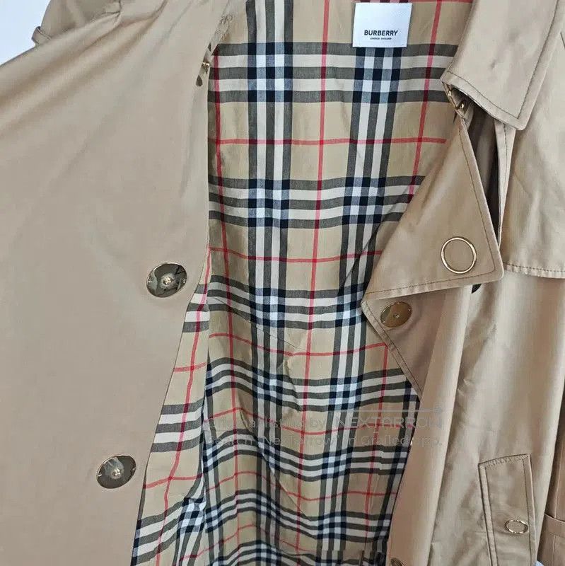 Burberry Burberry Khaki Cotton Long Trench Coat. Size XS / US 0-2 / IT 36-38 - 4 Thumbnail