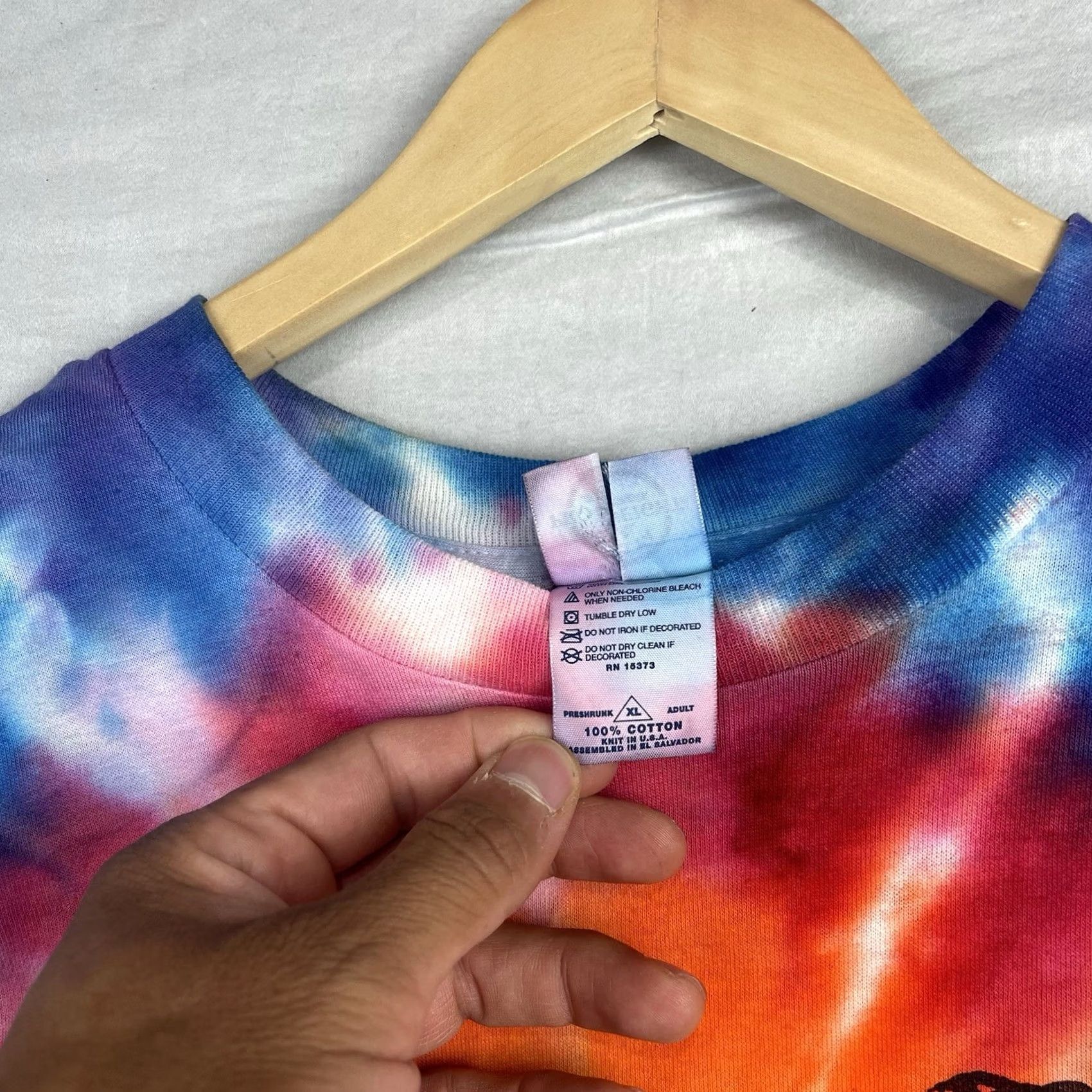 Delta VINTAGE Bruce Springsteen Shirt Mens XL Rock Band Tour Tie Dye Y2K Blue Cotton Graphic Print T-Shirt MS XL Men Band Music 2000s Theme Mens Size US XL / EU 56 / 4 - 6 Thumbnail