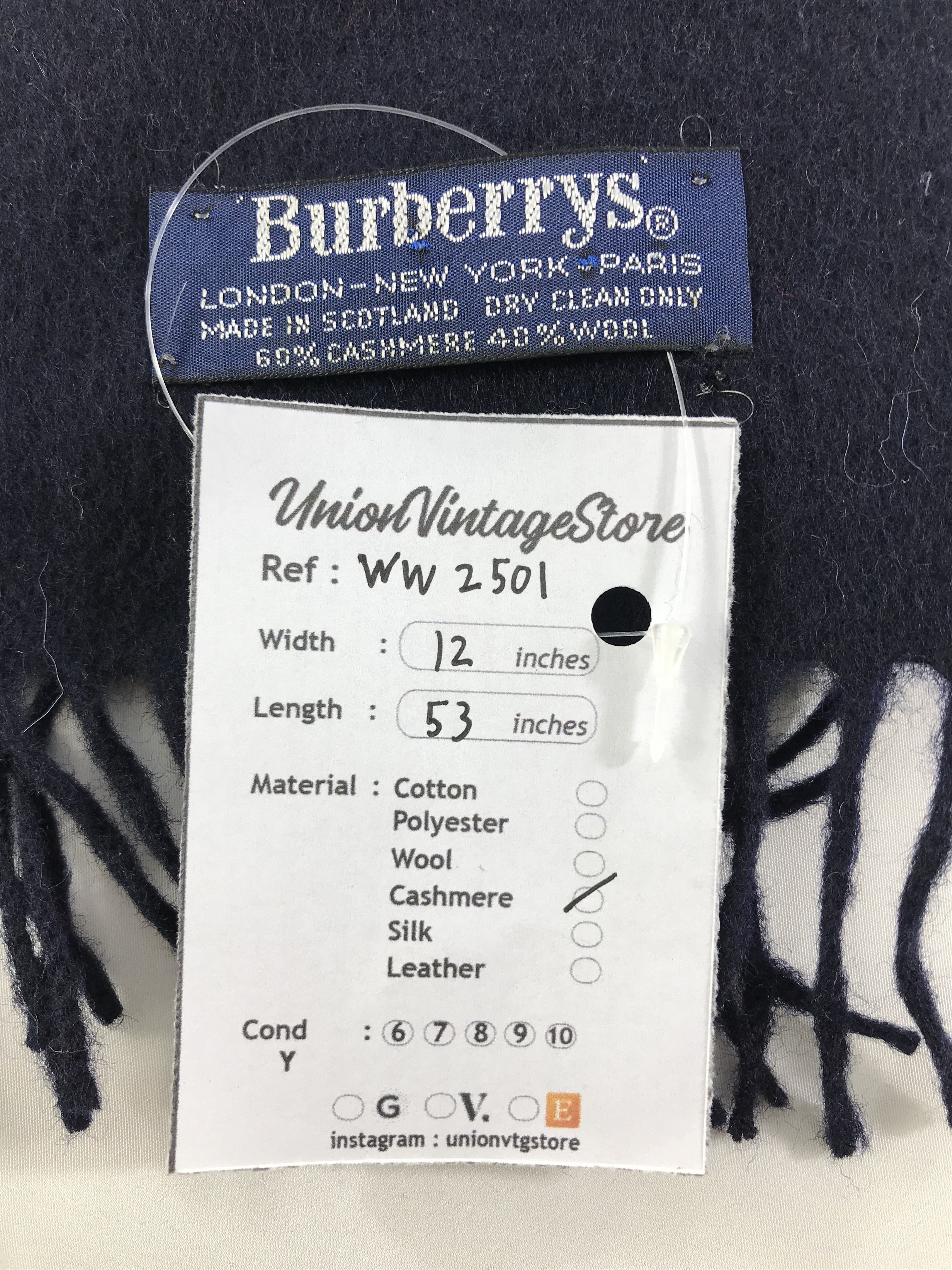 Burberry × Vintage Burberry Scarf / Muffler / Neckwear - WW2501 Size ONE SIZE - 4 Thumbnail