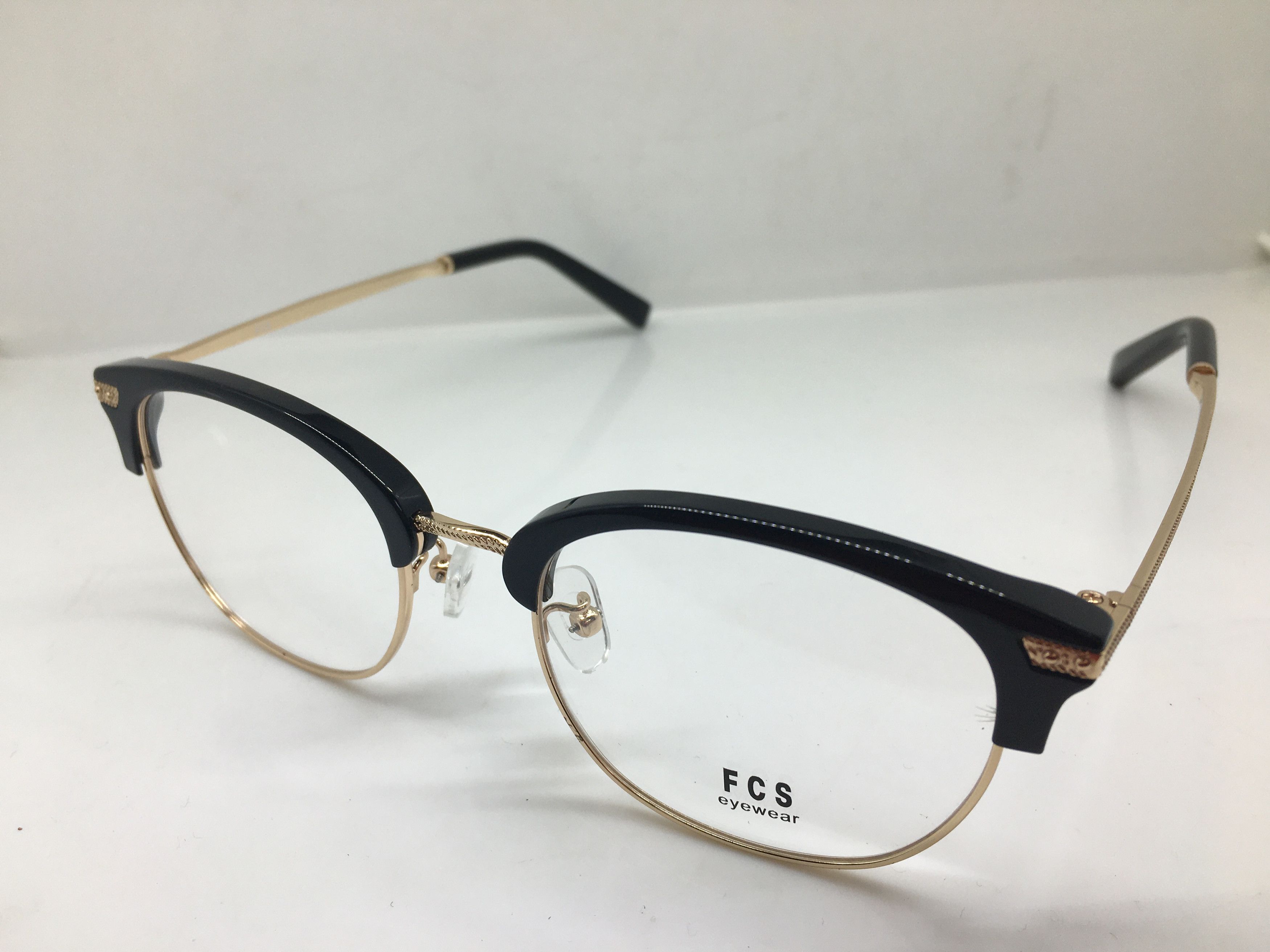 Other FCS Mod Malcolm X Black Gold Eyeglasses Frame Size ONE SIZE - 3 Thumbnail