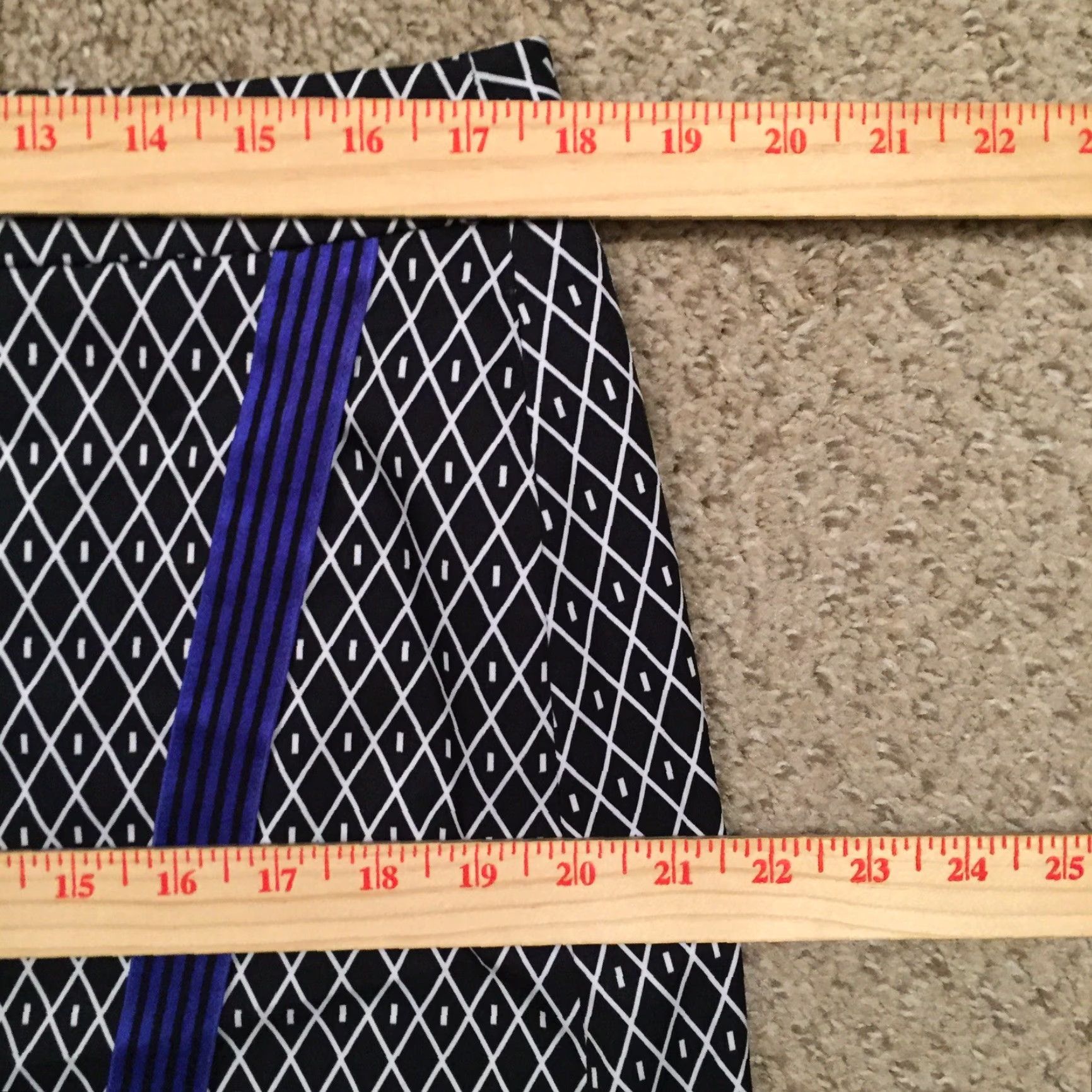 Vintage GG Blue Skort Size 12 Black Geometric A-Line Tennis Size ONE SIZE - 3 Thumbnail