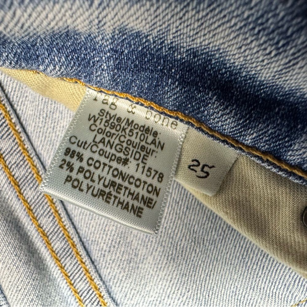 Rag & Bone Rag & Bone Dre Straight Leg Distressed Jeans In Langside Si Size 25" / US 0 / IT 36 - 8 Thumbnail