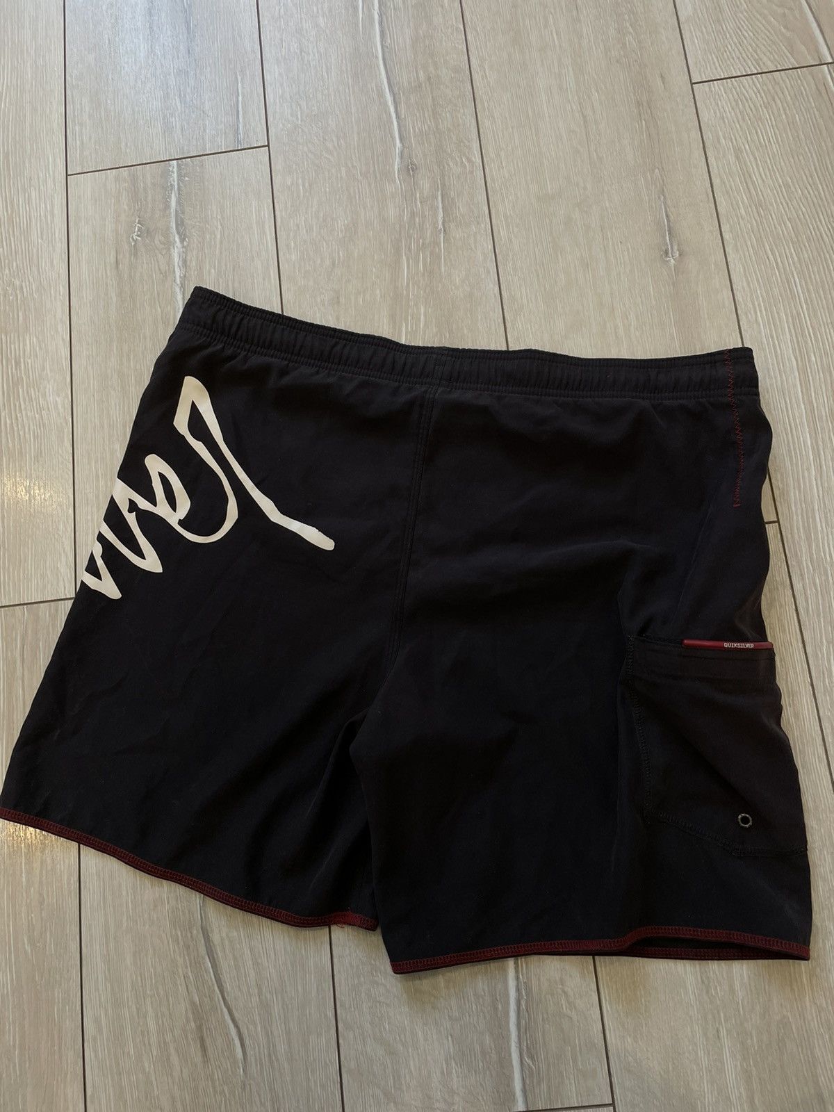 Quiksilver × Vintage Rare Vintage Quiksilver Big Logo Shorts Y2K Surfing Size US 32 / EU 48 - 6 Thumbnail