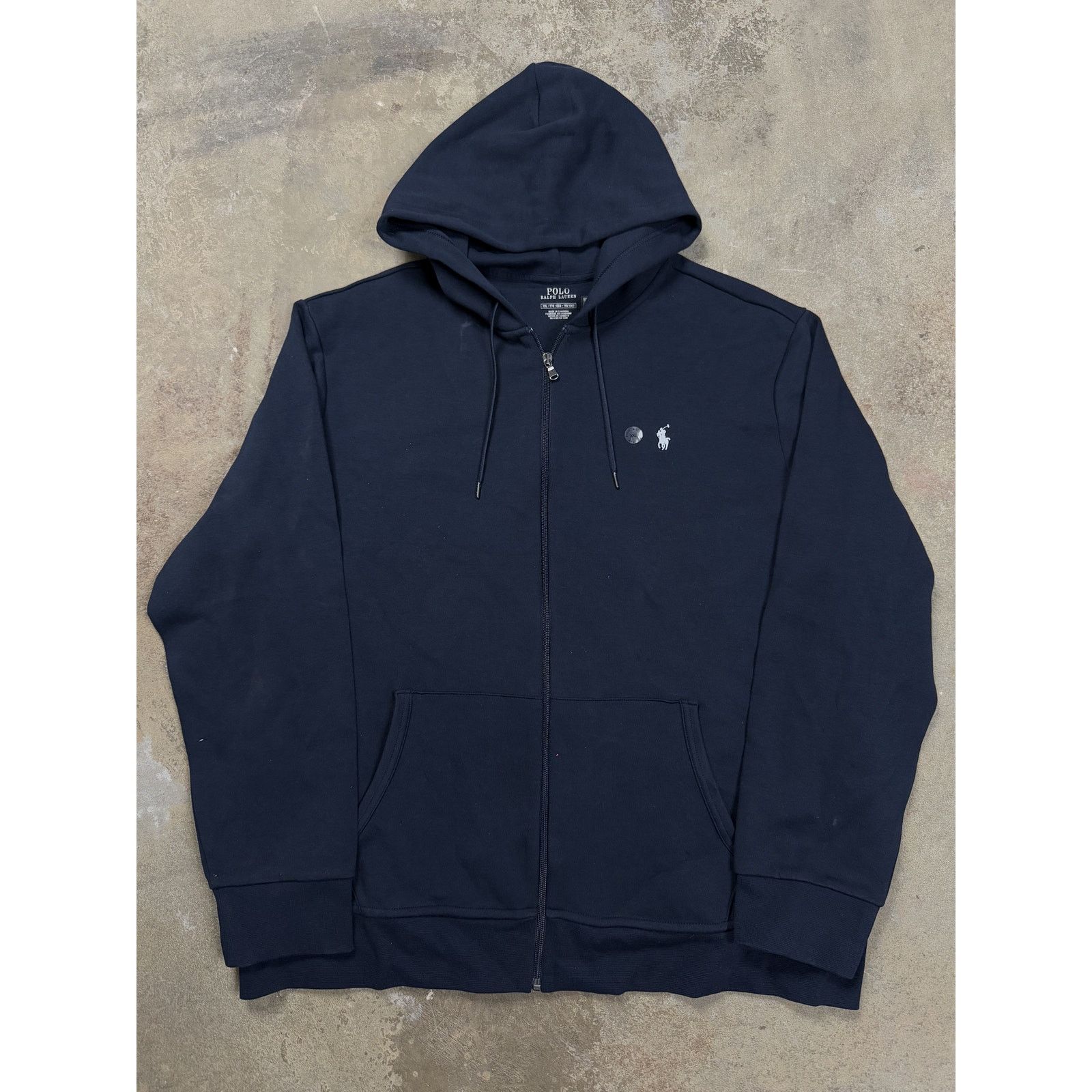 Polo Zip Up Navy White New With Tags XXL