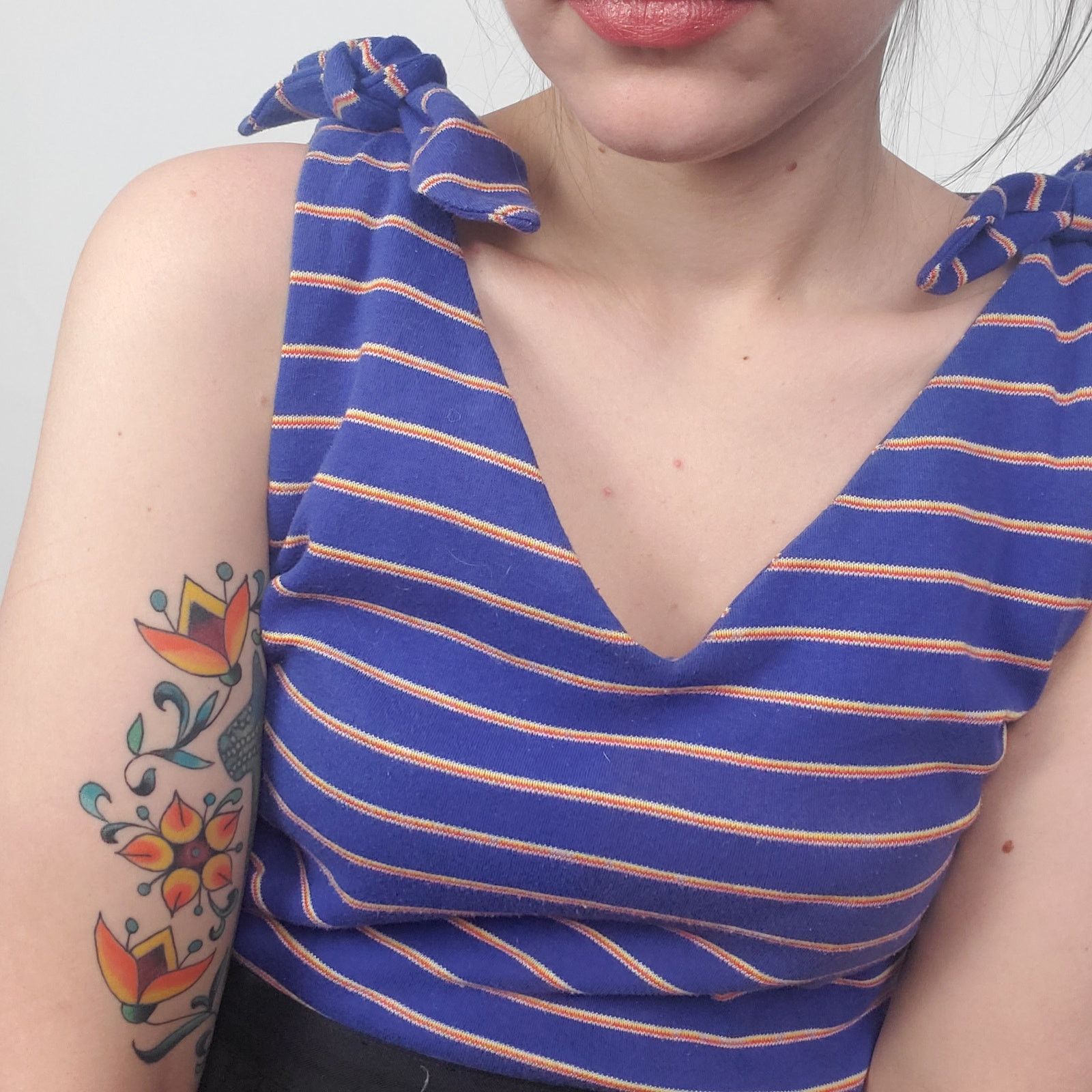 Other Vintage Chaus Striped Tank Top M 100% Cotton 70s 80s Size M / US 6-8 / IT 42-44 - 2 Thumbnail