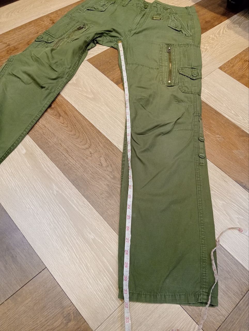 Japanese Brand BALDIA GREEN ARMY MULTIPOCKET CARGO PANTS Size US 32 / EU 48 - 12 Thumbnail