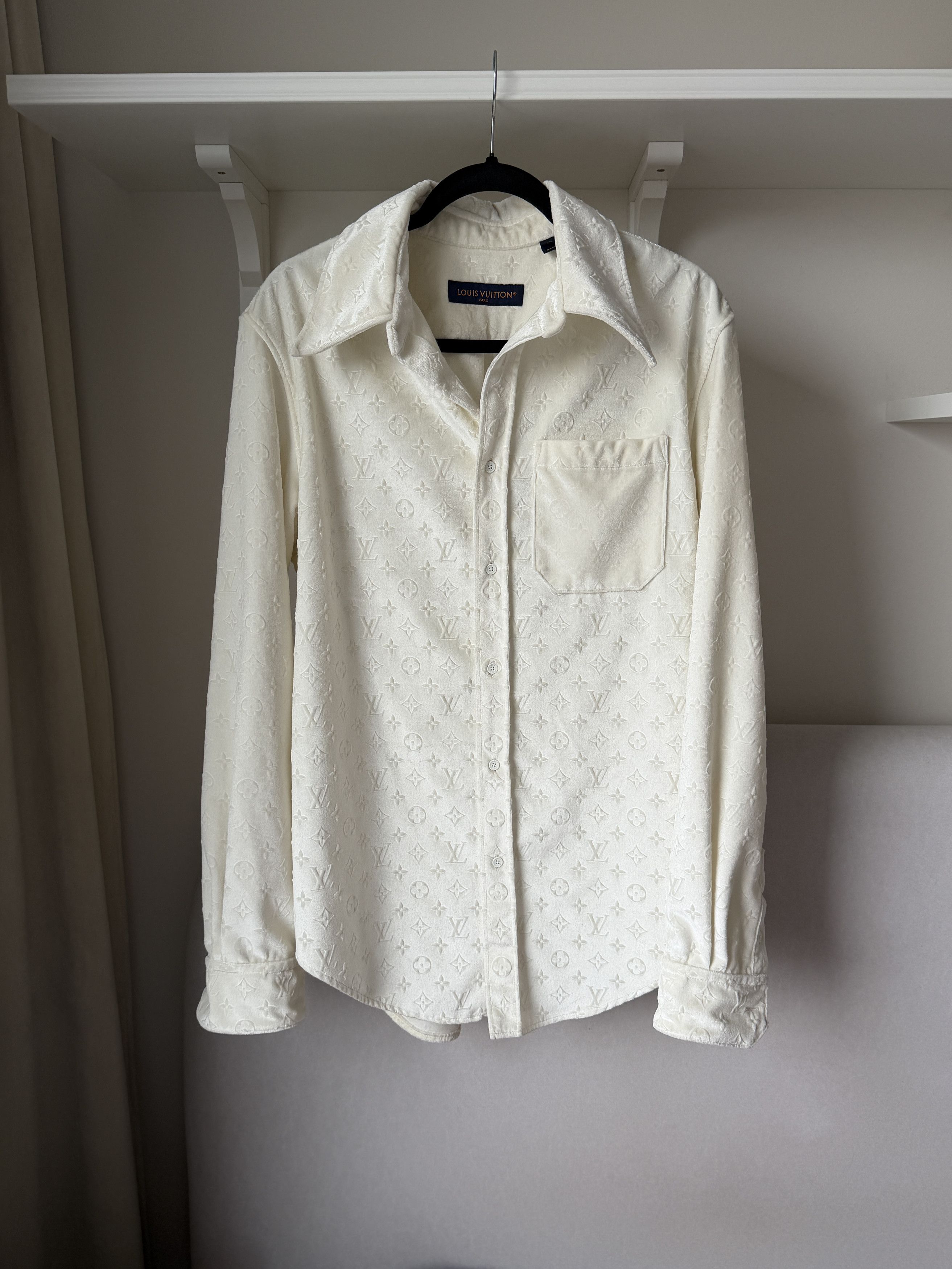 Louis Vuitton Louis Vuitton Monogram Velvet shirts by Virgil | RARE Size US XL / EU 56 / 4 - 1 Thumbnail