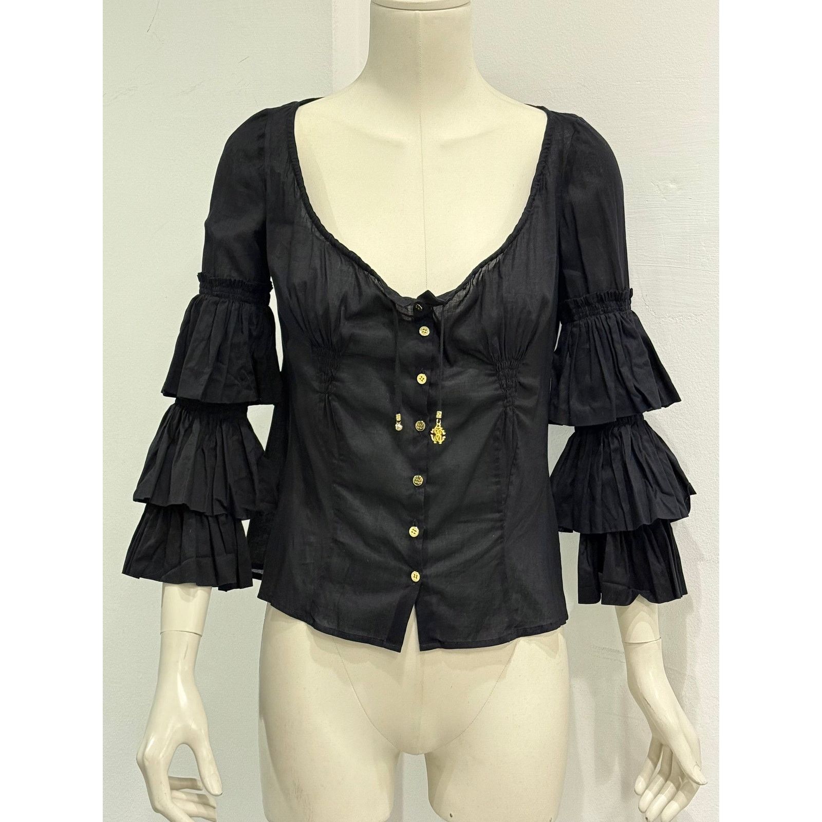 Roberto Cavalli 2000s Roberto Cavalli blouse top Size M / US 6-8 / IT 42-44 - 1 Thumbnail