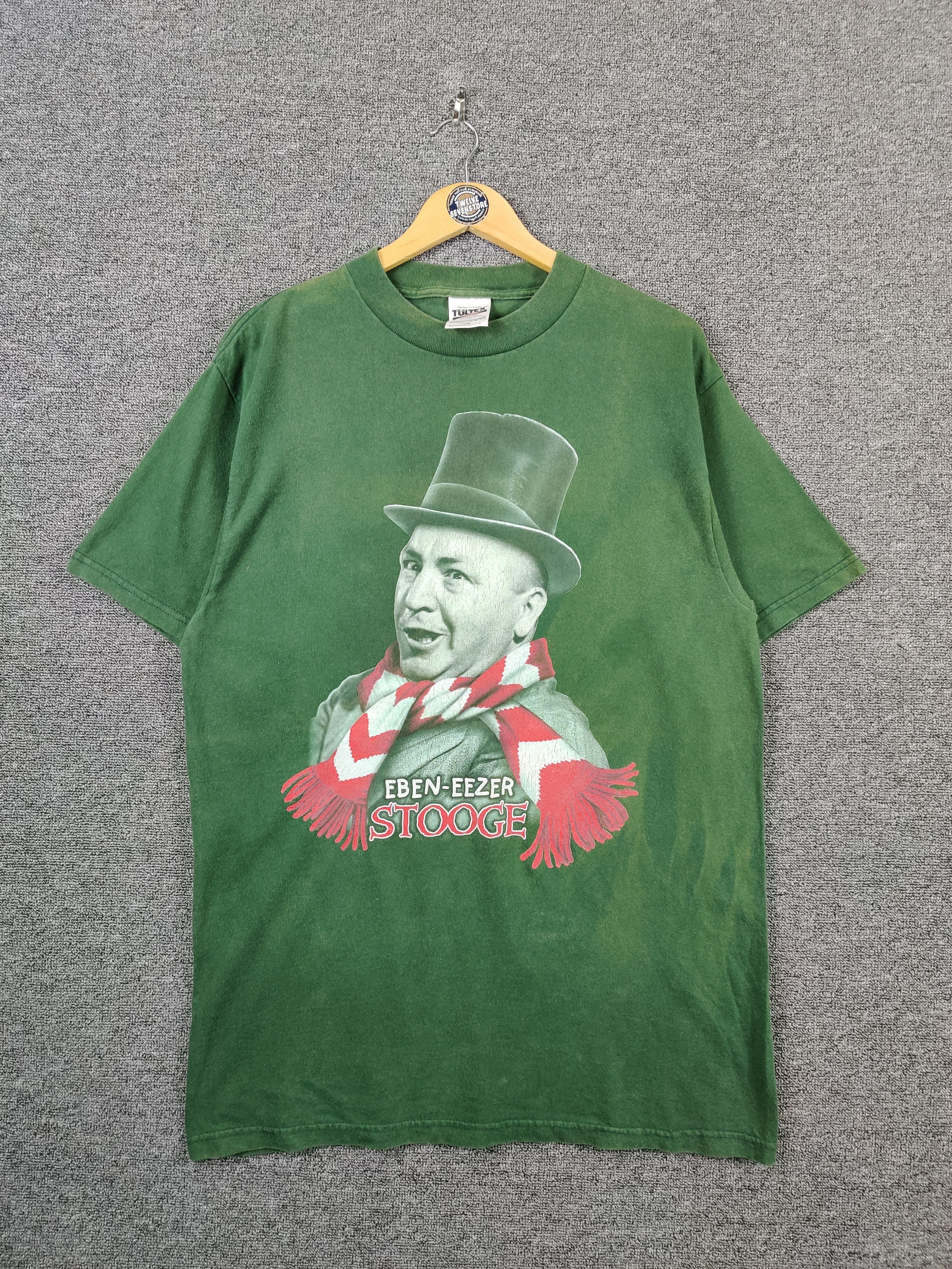 Vintage Vintage 90s Ebeneezer Stooge The Three Stooges Movie Tee Size US L / EU 52-54 / 3 - 1 Thumbnail