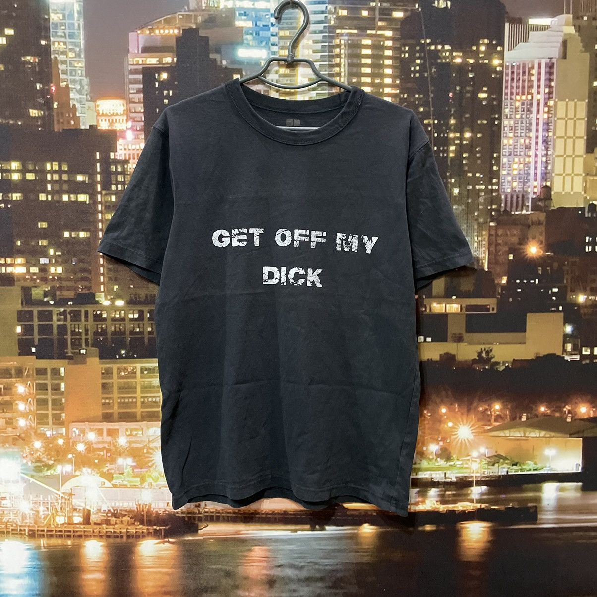 Band Tees VINTAGE Y2K BLACK TEE GET OFF MY DICK PENIS FUNNY PORNO Size US M / EU 48-50 / 2 - 1 Thumbnail