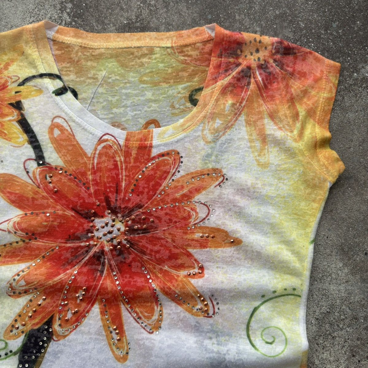 20471120 × Japanese Brand × Vintage Super Sexy Glamour Vintage Floral Size M / US 6-8 / IT 42-44 - 3 Thumbnail