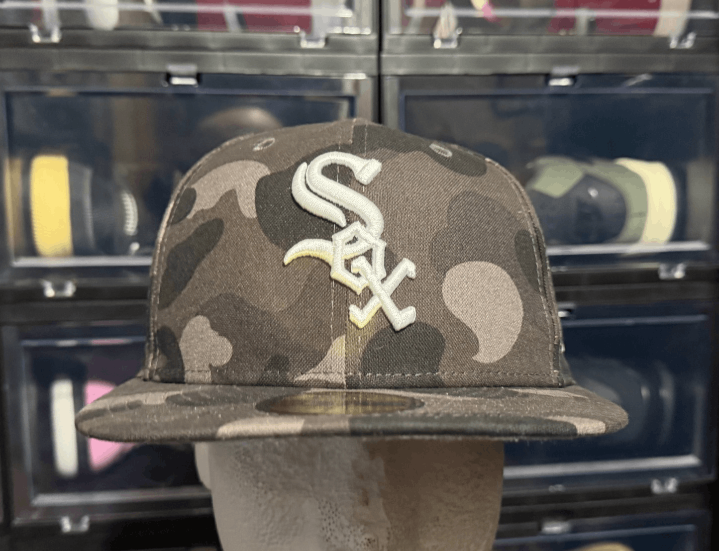 Bape BAPE x MLB New Era 59Fifty Fitted Cap Sox Camo Black 7 1/2 Size ONE SIZE - 2 Thumbnail