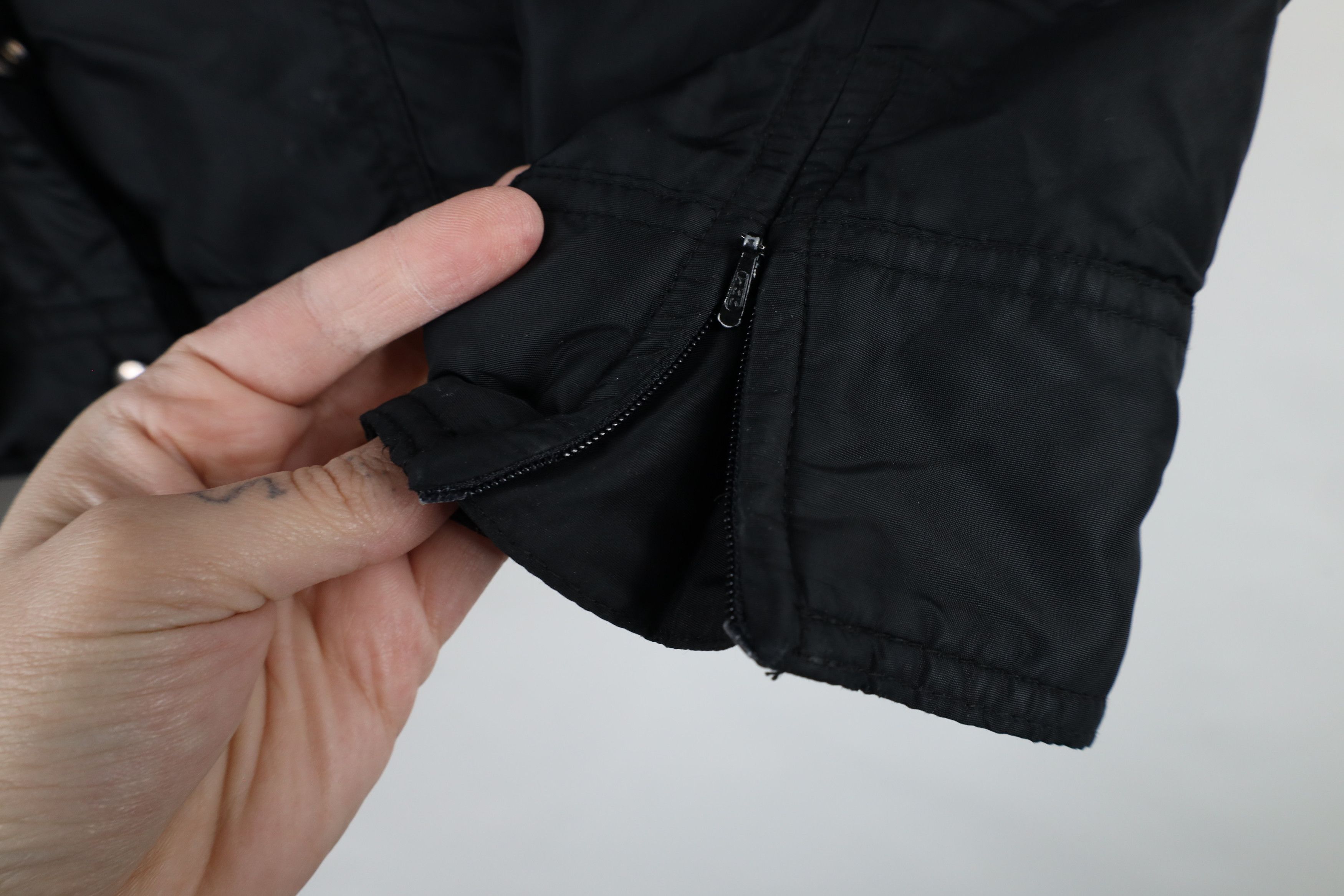 Gap × Vintage Vintage 90s Y2K Gap Full Zip Motorcycle Bomber Jacket Black Size S / US 4 / IT 40 - 6 Thumbnail
