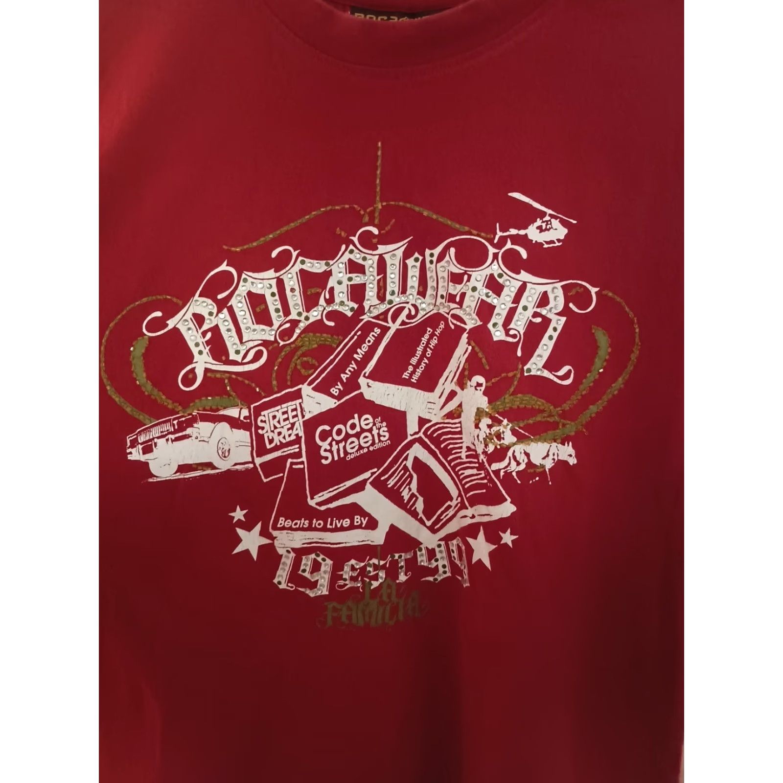 Rocawear VINTAGE Rocawear Hip Hop Streetwear T-shirt Men L Red Shirt Size US L / EU 52-54 / 3 - 2 Thumbnail