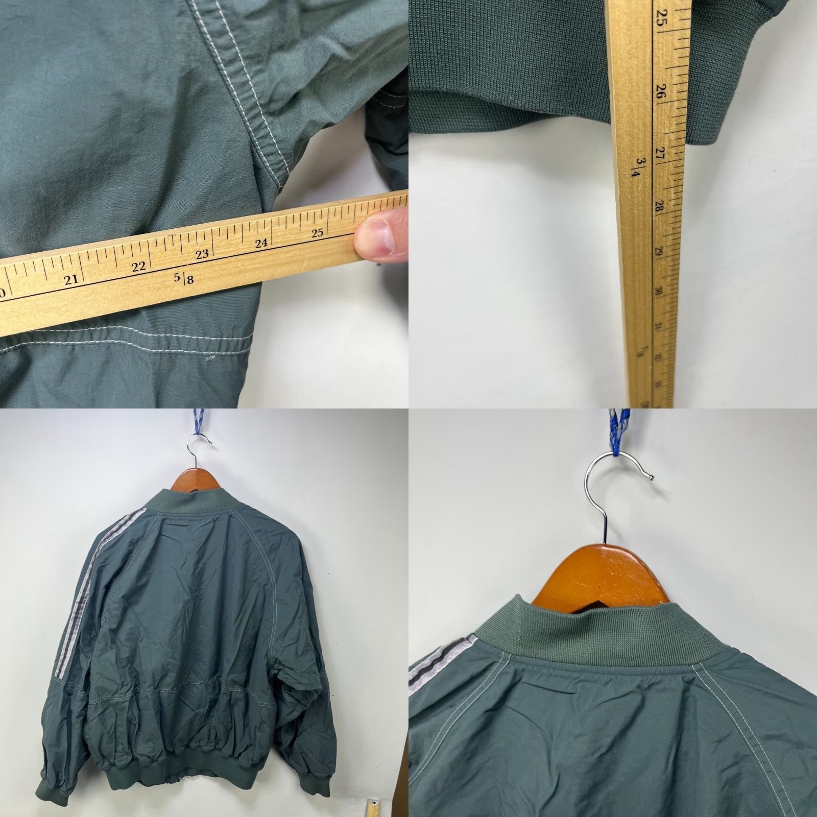 Nike VINTAGE Nike Bomber Windbreaker Jacket M Green 90s Swoosh Embroidered Logo Mens Size US M / EU 48-50 / 2 - 8 Thumbnail