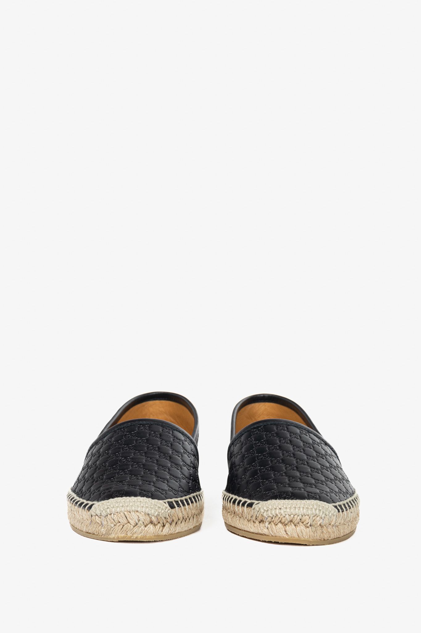 Gucci Gucci Black Microguccissima Leather Flat Espadrilles Size US 6.5 / IT 36.5 - 2 Thumbnail