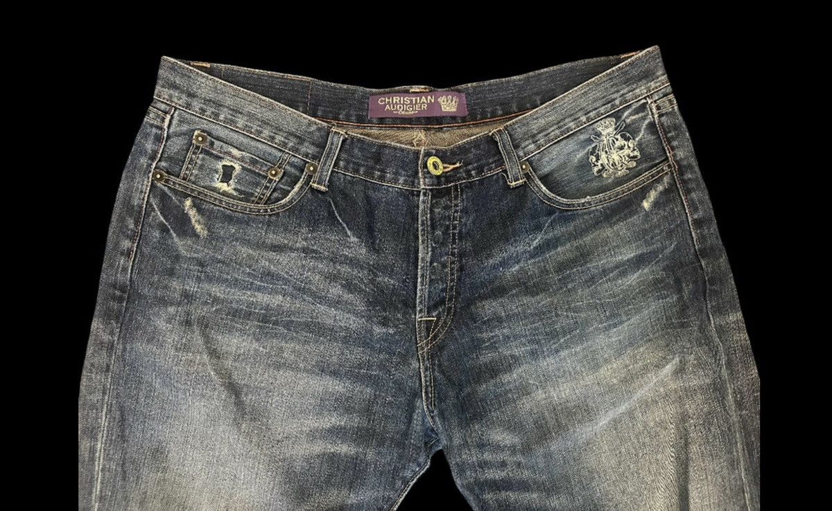 Christian Audigier Christian Audigier y2k denim jeans puma print Size US 38 / EU 54 - 4 Thumbnail
