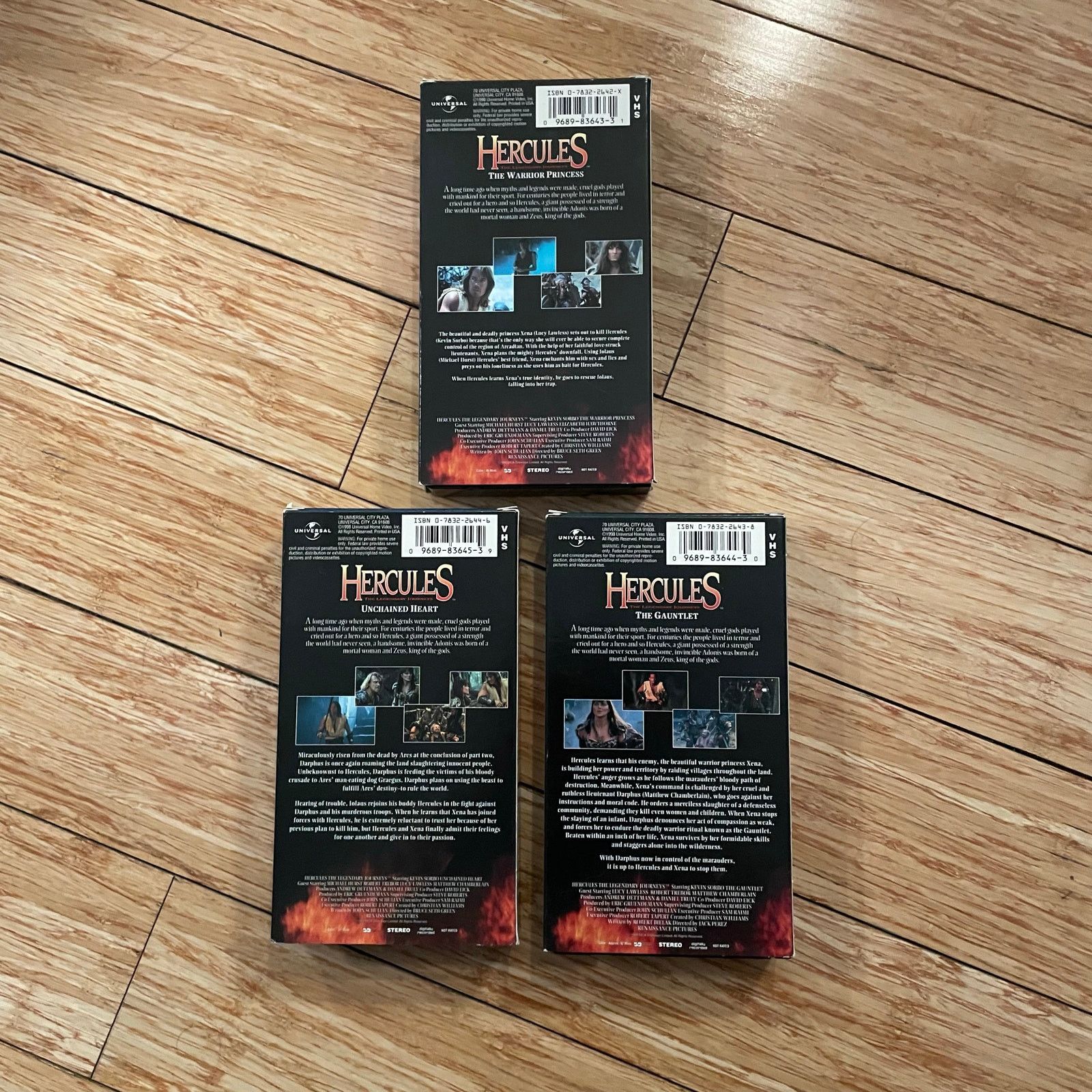 Universal Studios Hercules Xena The Warrior Princess Triology VHS tape lot 90s Size ONE SIZE - 2 Thumbnail