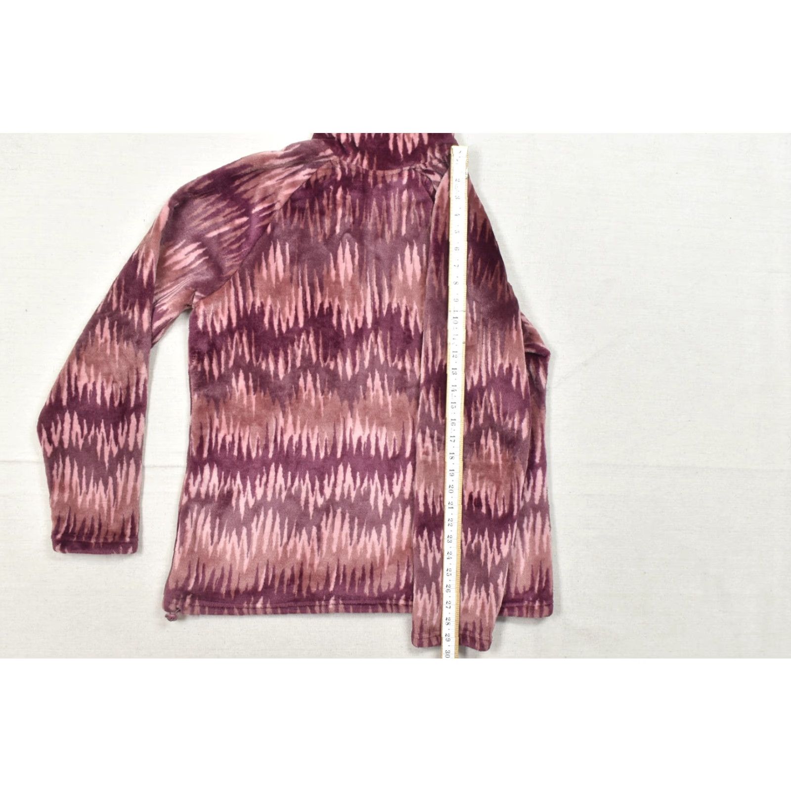 Eddie Bauer Eddie Bauer Womens XL Fleece Pullover Sweater Pink Purple Ikat 1/4 Zip Soft Size XL / US 12-14 / IT 48-50 - 4 Thumbnail