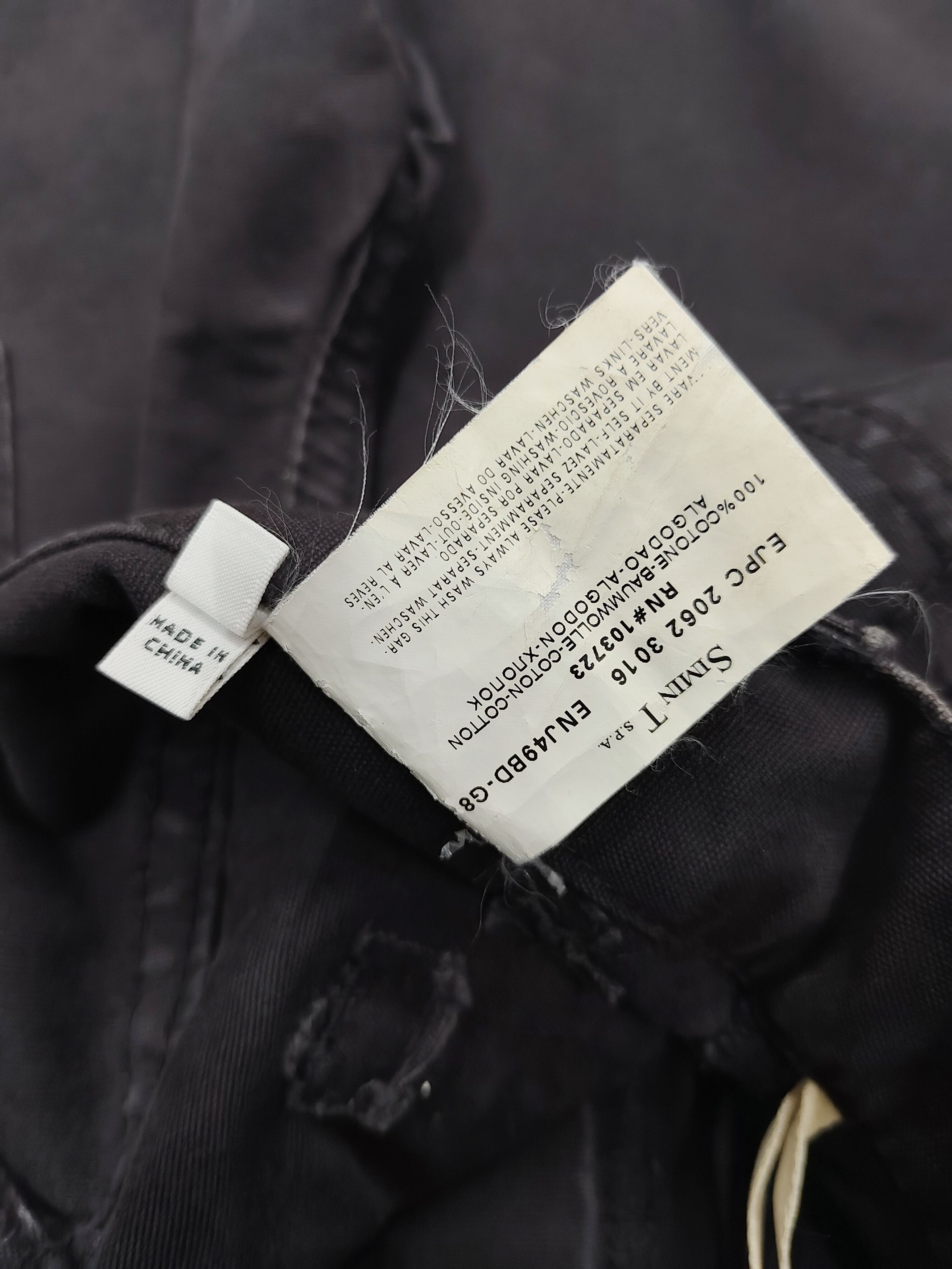 Emporio Armani Emporio Armani🔥Y2K Dark Black Minimal Baggy Trouser Size US 31 - 8 Thumbnail