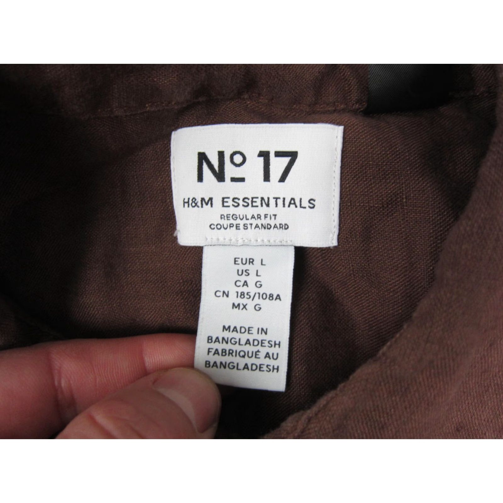 H&M H&M Shirt Adult Large Brown Linen Button-Up Mens Casual 90s Preppy Regular Fit Shut Up Size US L / EU 52-54 / 3 - 3 Thumbnail