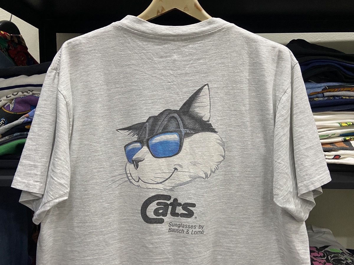 Bausch & Lomb × RayBan Vintage 90s RayBan Cats Bausch & Lomb Sunglasses T-Shirt Size US XL / EU 56 / 4 - 8 Thumbnail