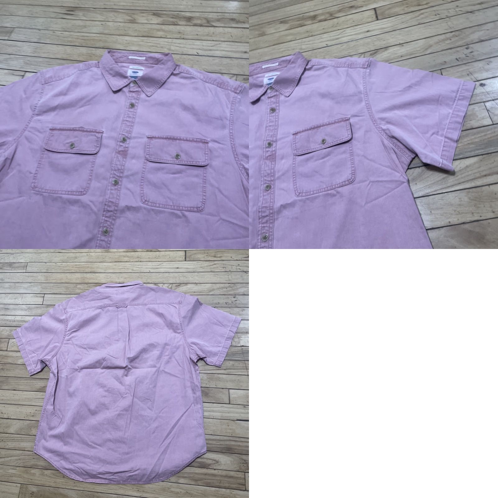 Old Navy Old Navy Shirt Men 2XL Slim Fit Pink Twill Utility Pockets XXL Size US XXL / EU 58 / 5 - 10 Thumbnail