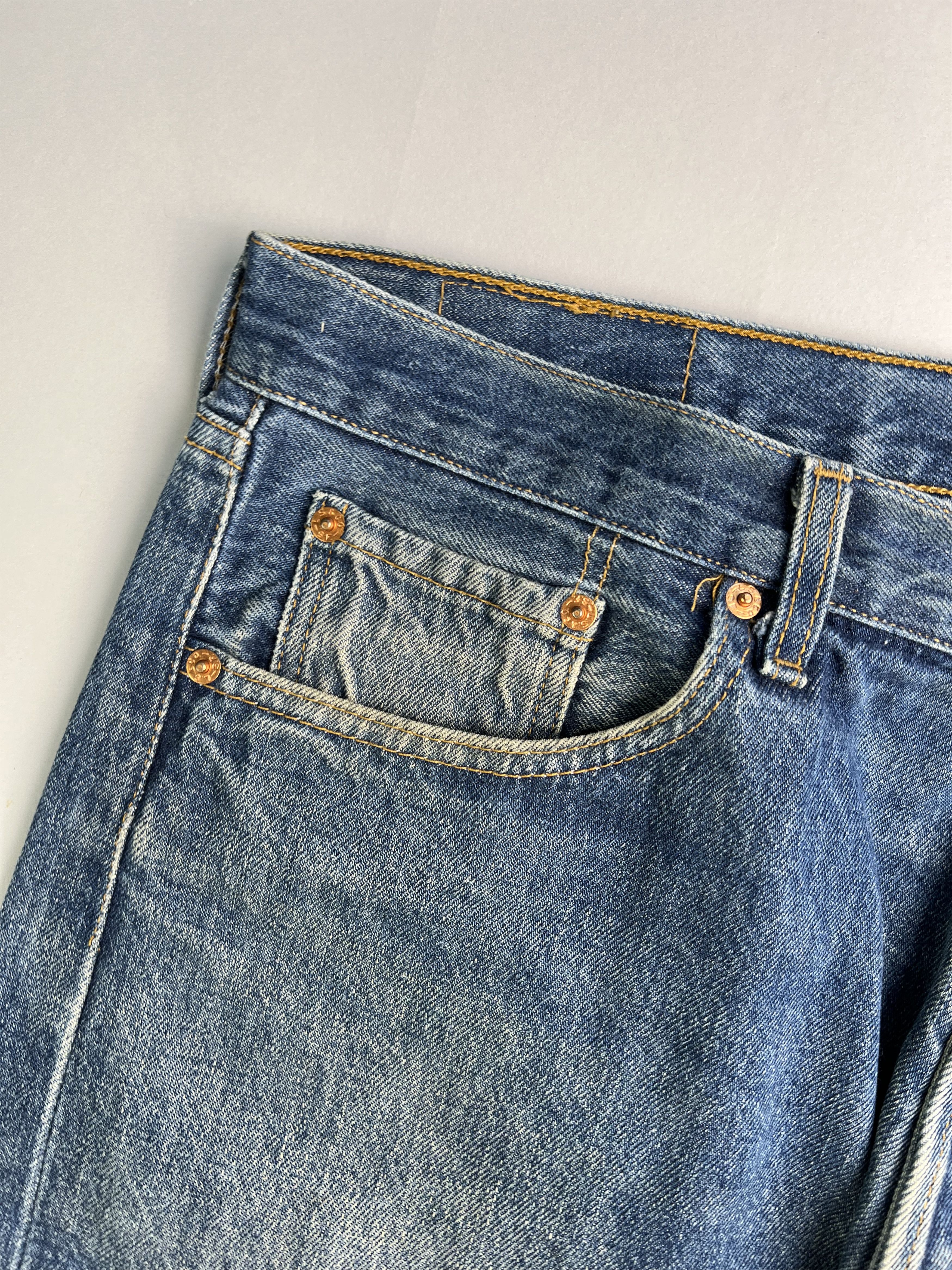 Levi's Levis 501 Jeans Shorts Blue Wash W38 Size US 38 / EU 54 - 2 Thumbnail
