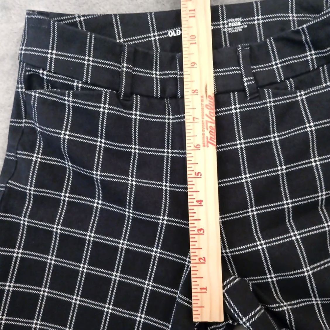 Old Navy Old Navy Pixie Pants Womens Size 0 Black Plaid Skinny Pockets Cotton Blend Ankle casual Womens Size 25" / US 0 / IT 36 - 4 Thumbnail