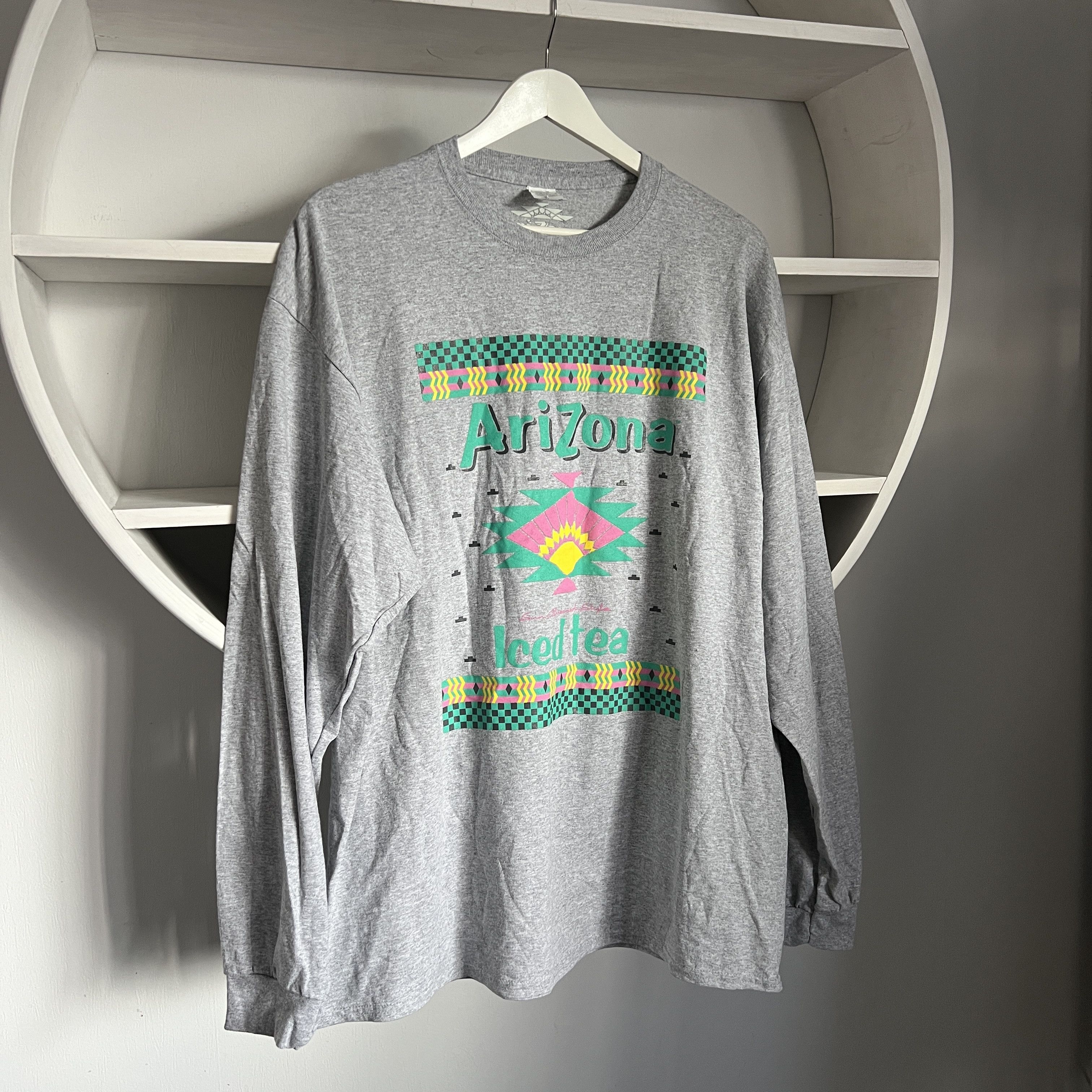 Arizona Jean Co. Men's ARIZONA ICED TEA Gray Long Sleeve Logo Size XL Size US XL / EU 56 / 4 - 3 Thumbnail