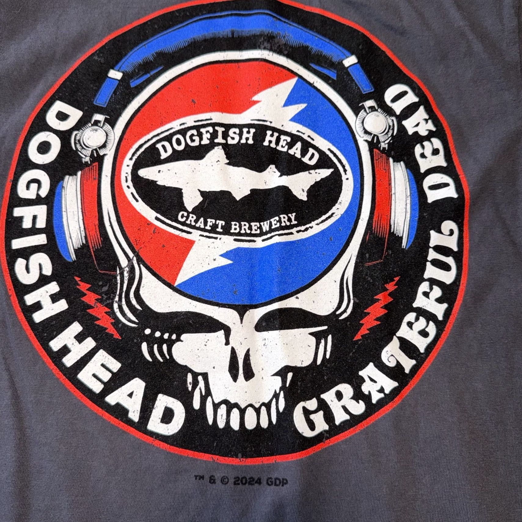 Vintage Grateful Dead T Shirt Gray Large Double Sided Stealie Skull 2004 Men S Cotton Short Sleeve Crew Neck Grateful Dead Dogfish Head Size US S / EU 44-46 / 1 - 5 Thumbnail