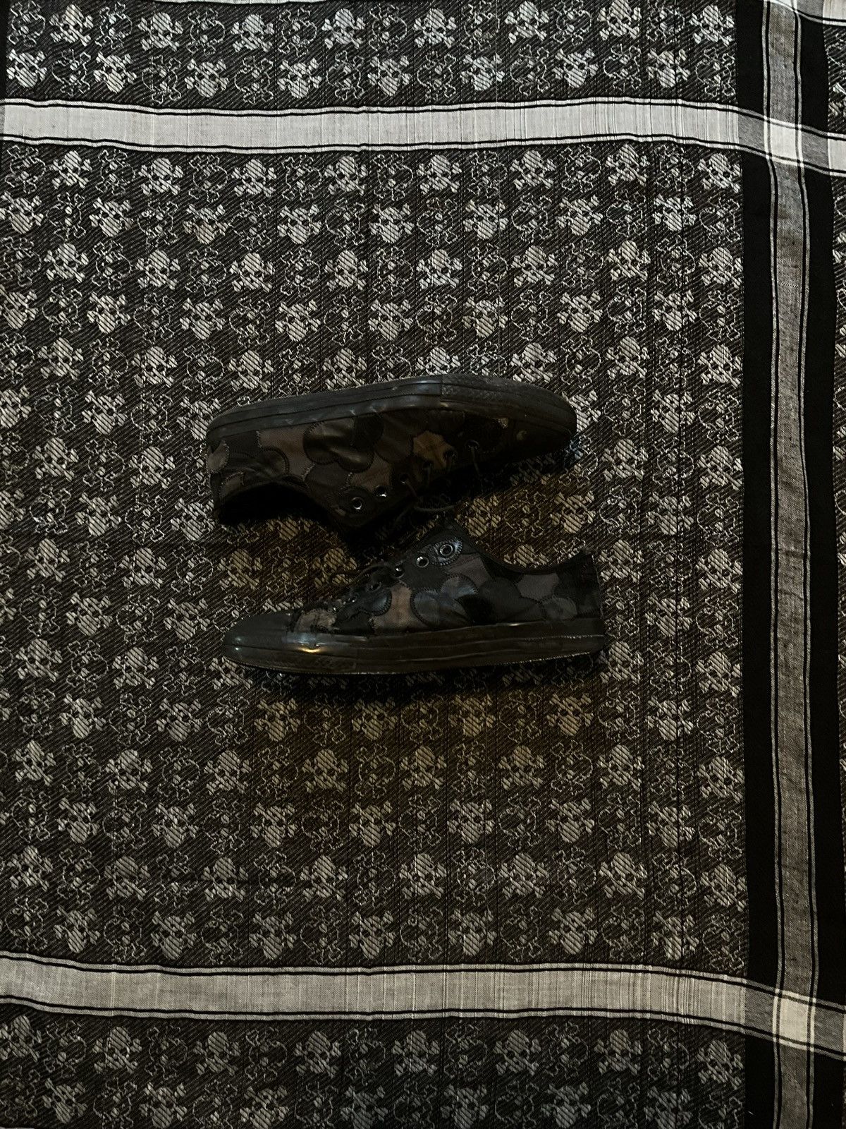 Number (N)ine Aw03 'crying hearts patchwork converse' | Grailed