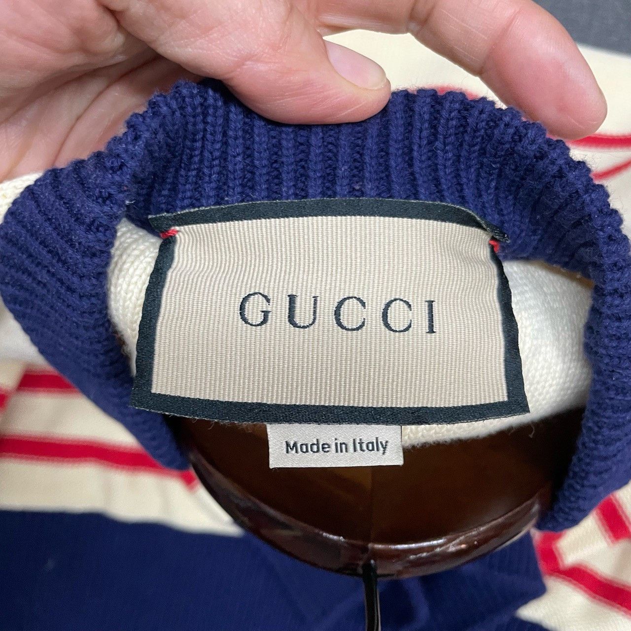 Gucci Gucci Red and white striped logo sweater 2501-Nextarrow Size US XS / EU 42 / 0 - 5 Thumbnail
