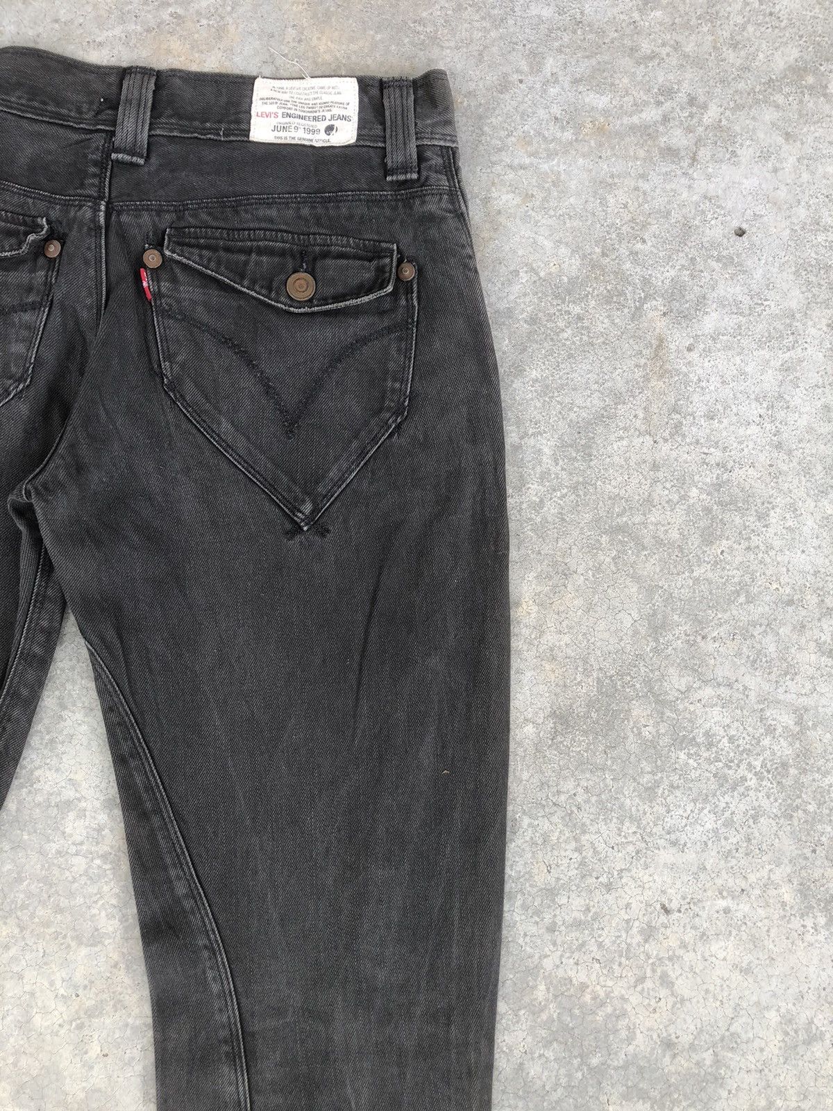 Levi's Y2K Levis Engineered Flared Jeans Distressed Jeans Size US 30 / EU 46 - 10 Thumbnail