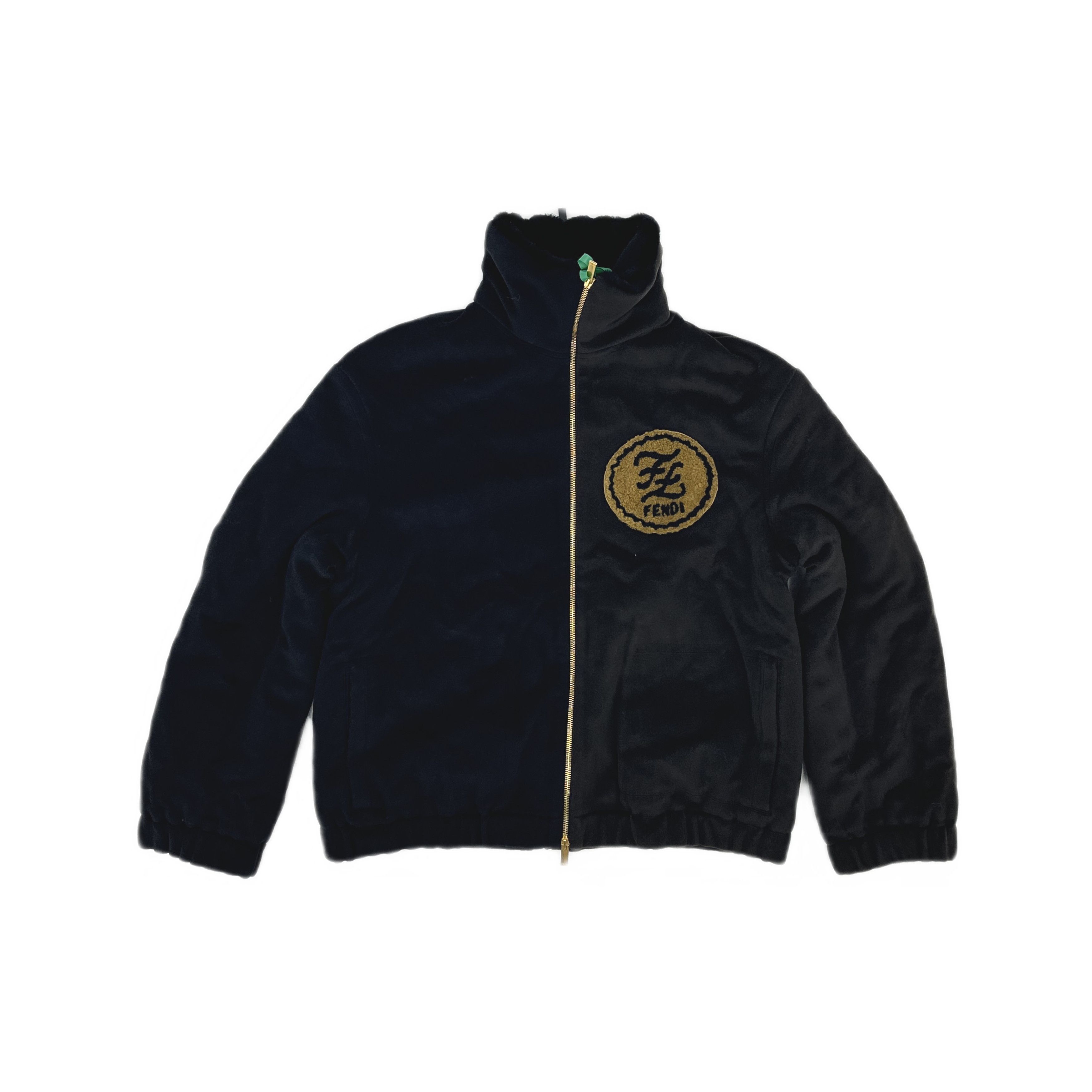 Fendi Fendi Flocked Logo Wool Fleece Jacket Size 50 Size US M / EU 48-50 / 2 - 1 Thumbnail