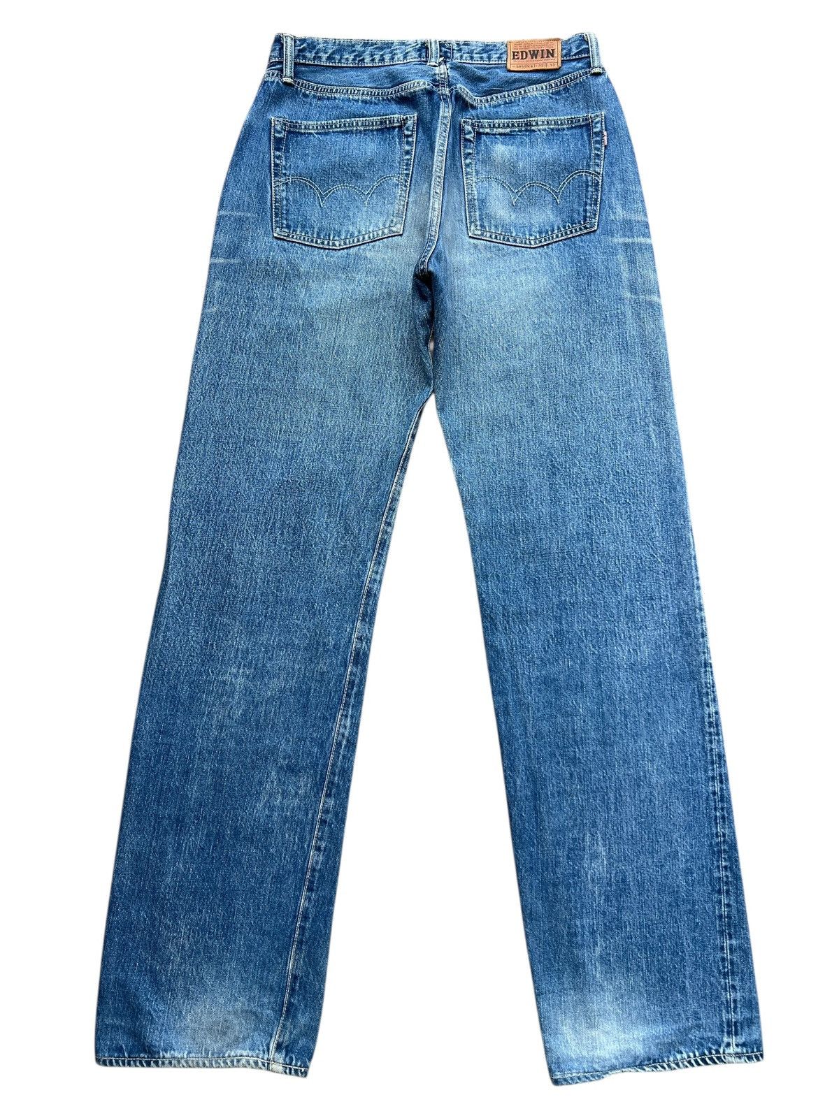 Edwin Vintage Edwin 505SR Selvedge Distressed Denim Jeans 32x34 Size US 32 / EU 48 - 3 Thumbnail