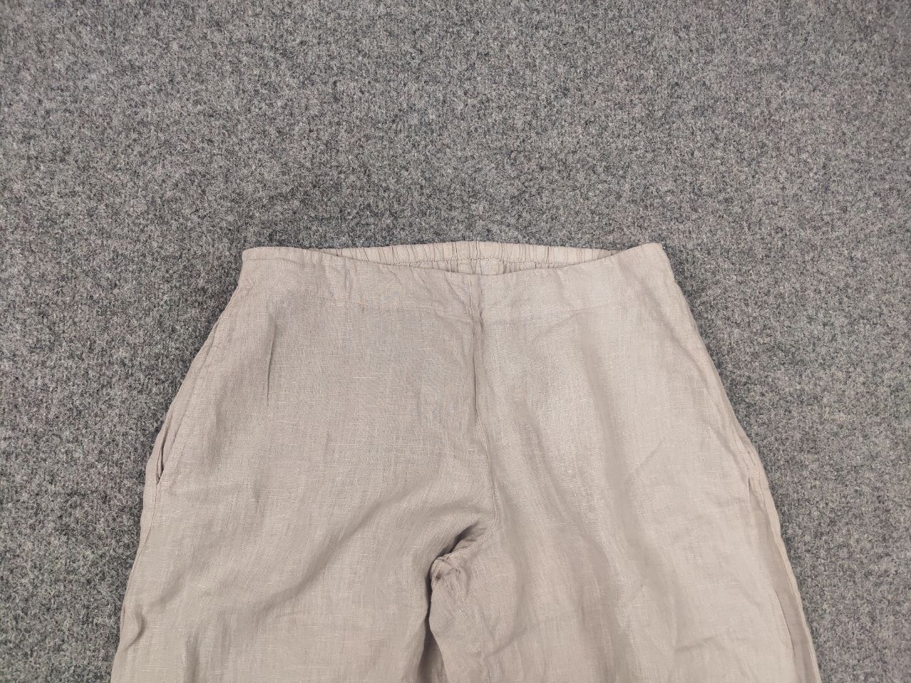 Vintage Grizas Design Minimalist Beige Linen Baggy Ankle Pants Size 32" / US 10 / IT 46 - 8 Thumbnail