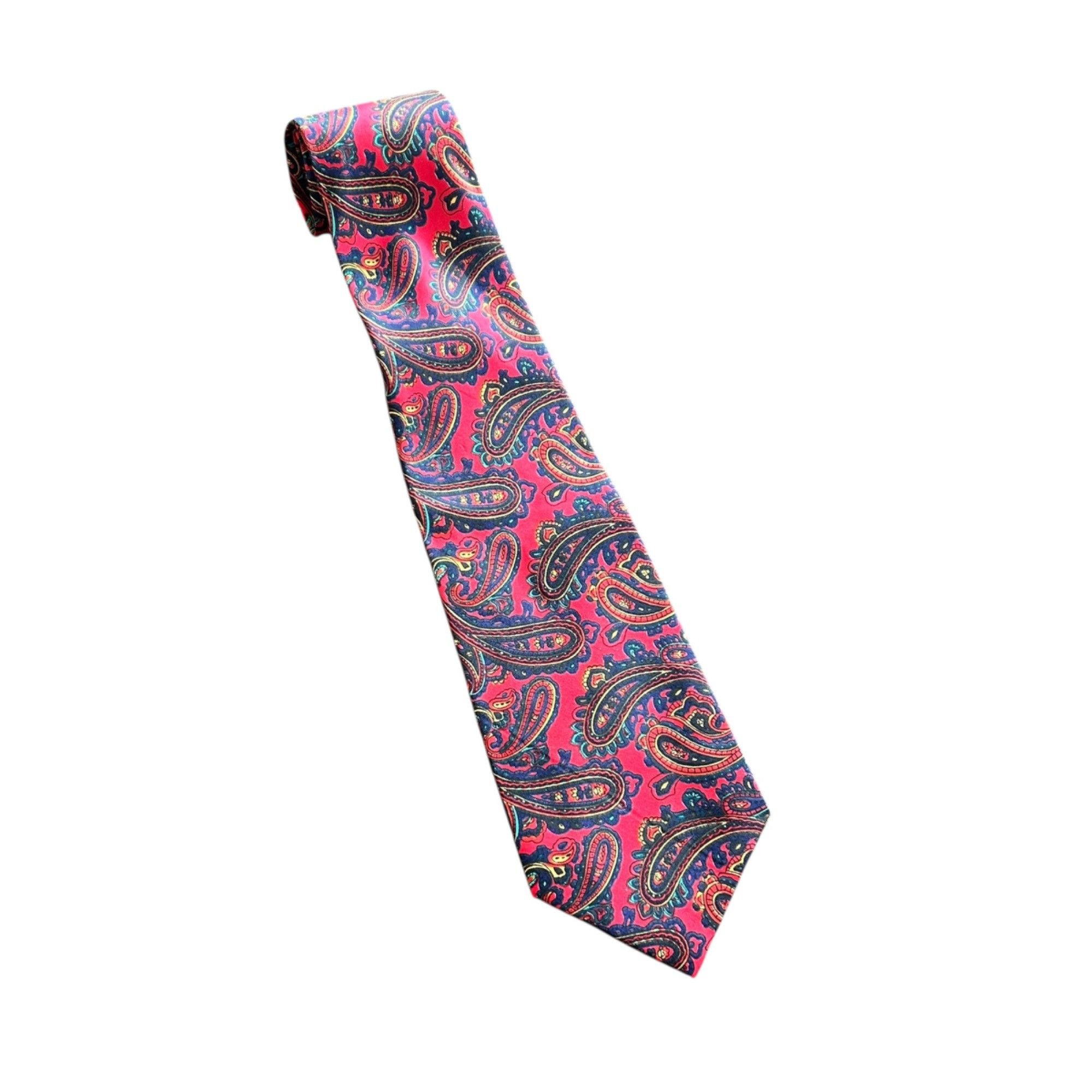 Other Sarra 100% Silk Men Pai Vibrant Novelty Paisley Neck Tie Size ONE SIZE - 2 Thumbnail