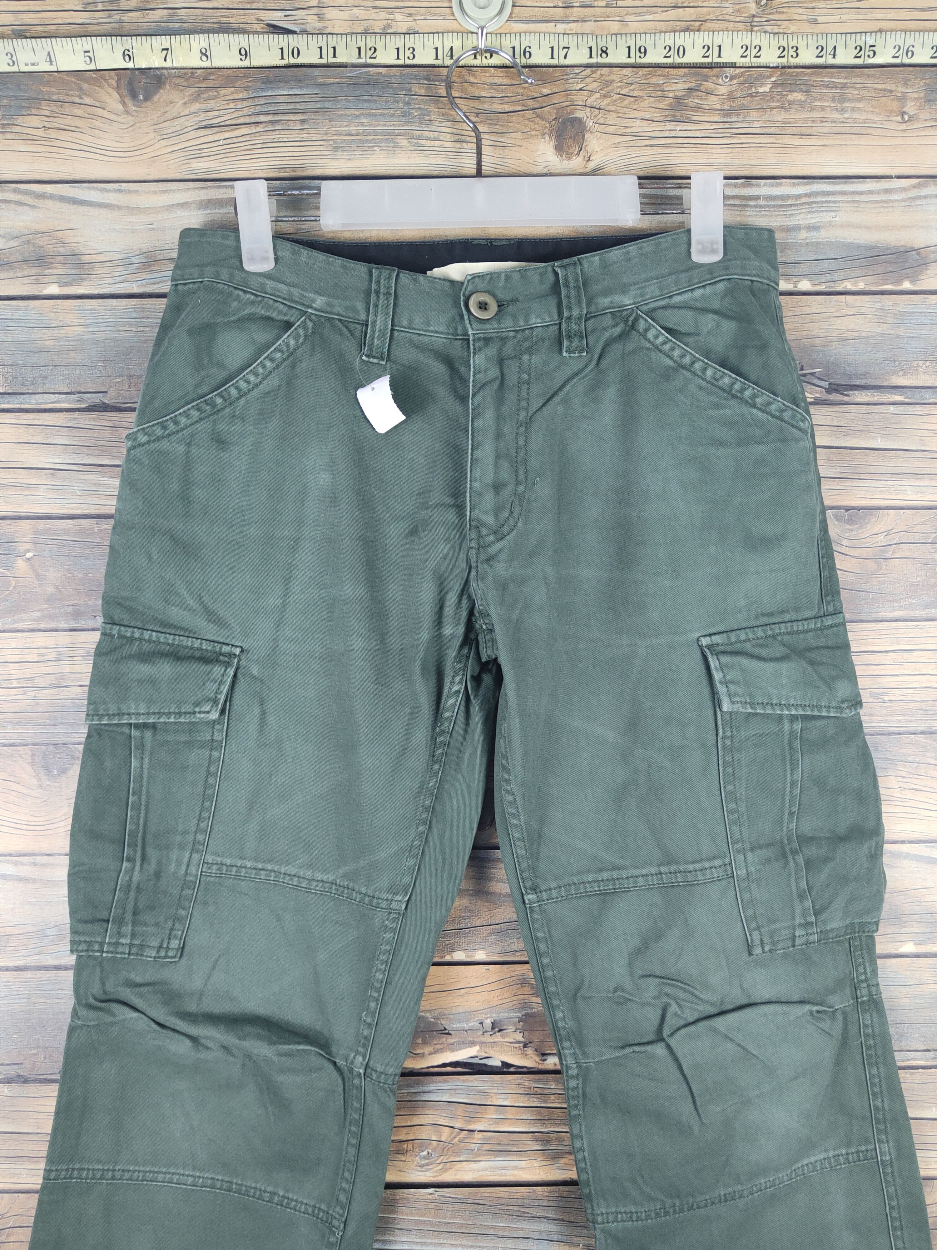 Japanese Brand DL Japanese Brand Green Multipocket Cargo Pants #1582 Size US 31 - 2 Thumbnail