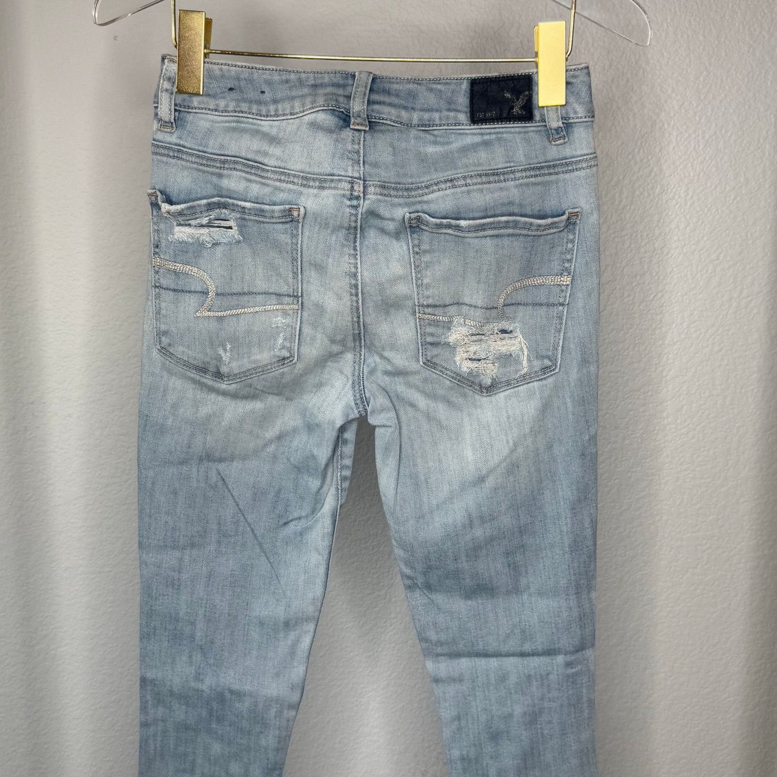 American Eagle Outfitters American Eagle Women's Distressed Hi Rise Stretch Jeggings Size 26" / US 2 / IT 38 - 5 Thumbnail